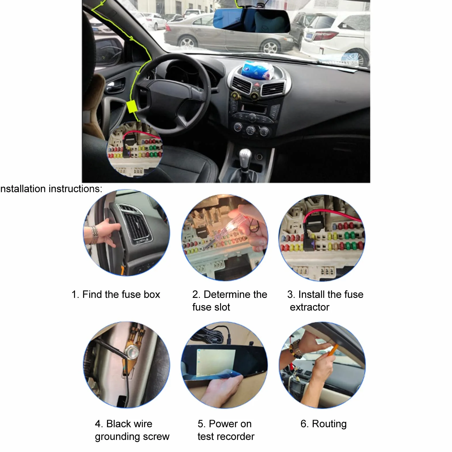 Zestaw Przewodów kamera Samochodowej, 12–28 V do 5 V Ładowarka kamera Przewód Zasilający, Adapter USB Ochrona Przed Przegrzaniem Mirror Cam Nawigacja GPS (TYP C)