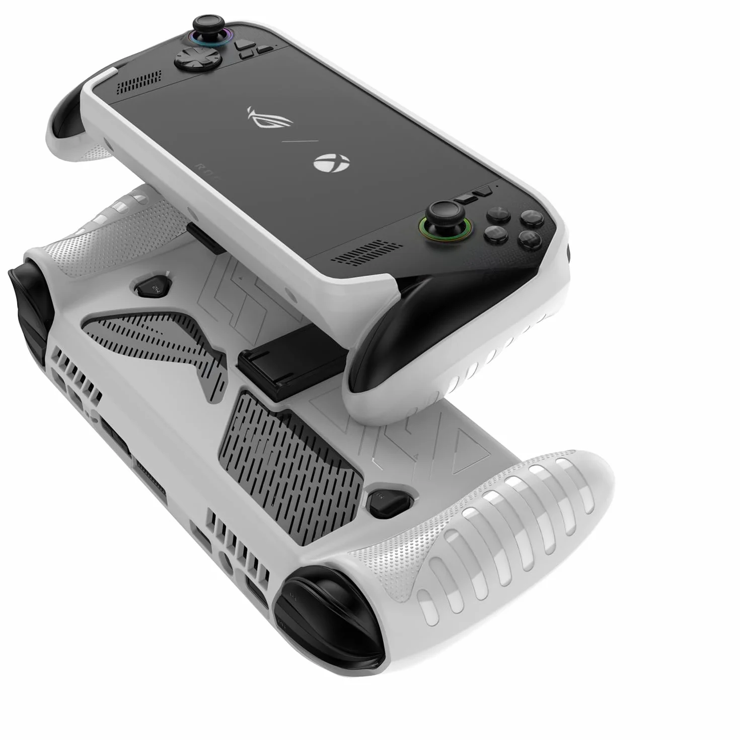 Etui na Asus ROG Xbox Ally, Ultracienkie Miękkie TPU Etui z Podpórką, Shockproof Ochronne Kickstand Case dla Asus ROG Xbox Ally-Biały