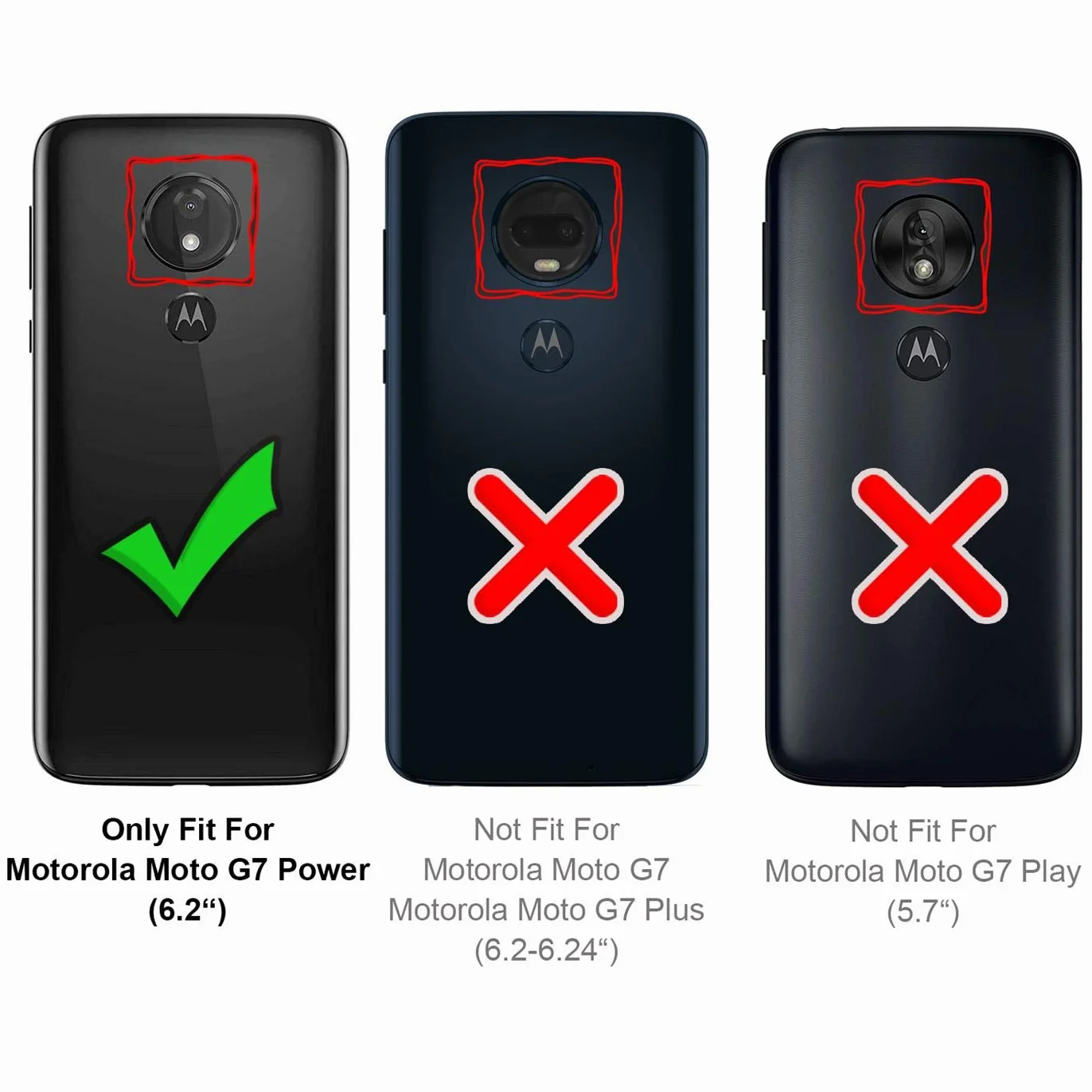 Verco Etui Kompatybilne z Motorola Moto G7 Power Case, ochronne obudowa dla Motorola G7 Power portfel smartfon przegródki na karty, Czarny