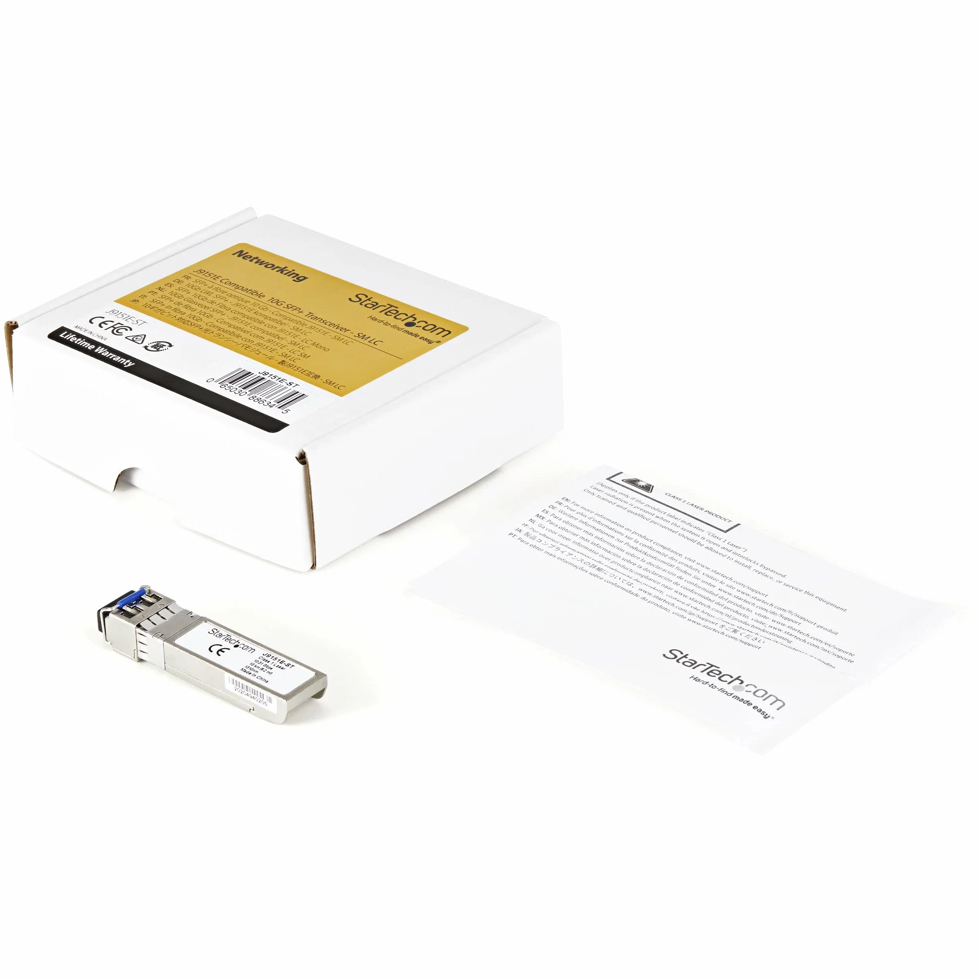J9151E-ST moduł transceiver (SFP+ moduł kompatybilny z 10GBase-LR HP, włókno szklane, 1310nm, LC Single Mode z DDM)