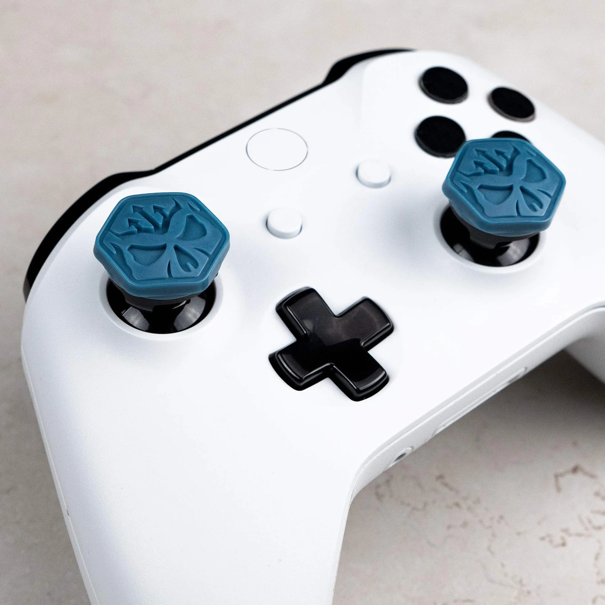 KontrolFreek Call of Duty Modern Warfare Performance Thumbsticks for Xbox One and Xbox Series X | 2 Mid-Rise, Convex | Blue/Black