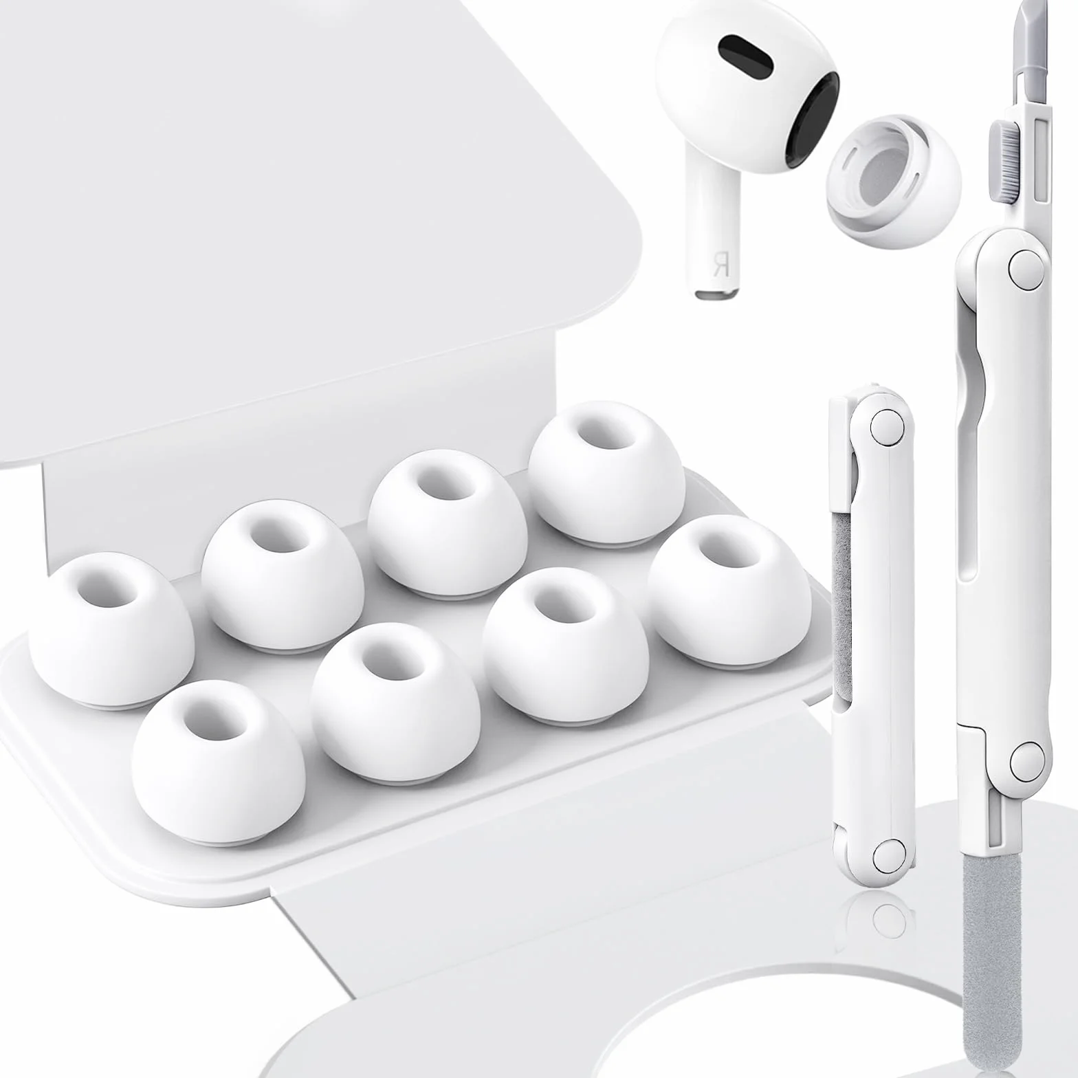 flintronic 4 rozmiary końcówek dousznych kompatybilne z AirPod Pro i AirPods Pro 2