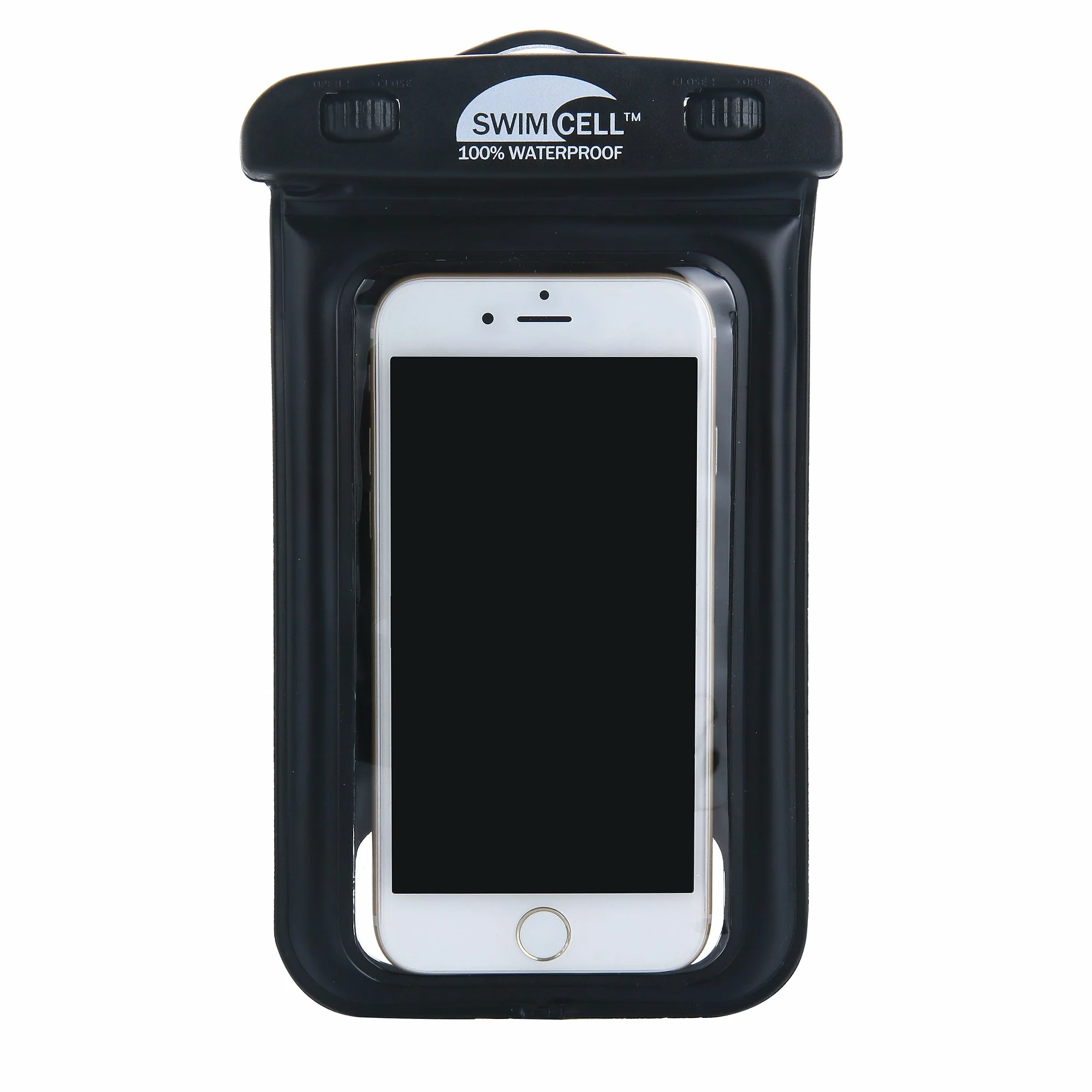 Wodoodporny uchwyt na telefon etui na ramię do pływania, biegania, chodzenia bez gniazda na słuchawki. Pasuje do telefonów o standardowym rozmiarze do 15 cm - iPhone, Samsung, Android. Regulowana