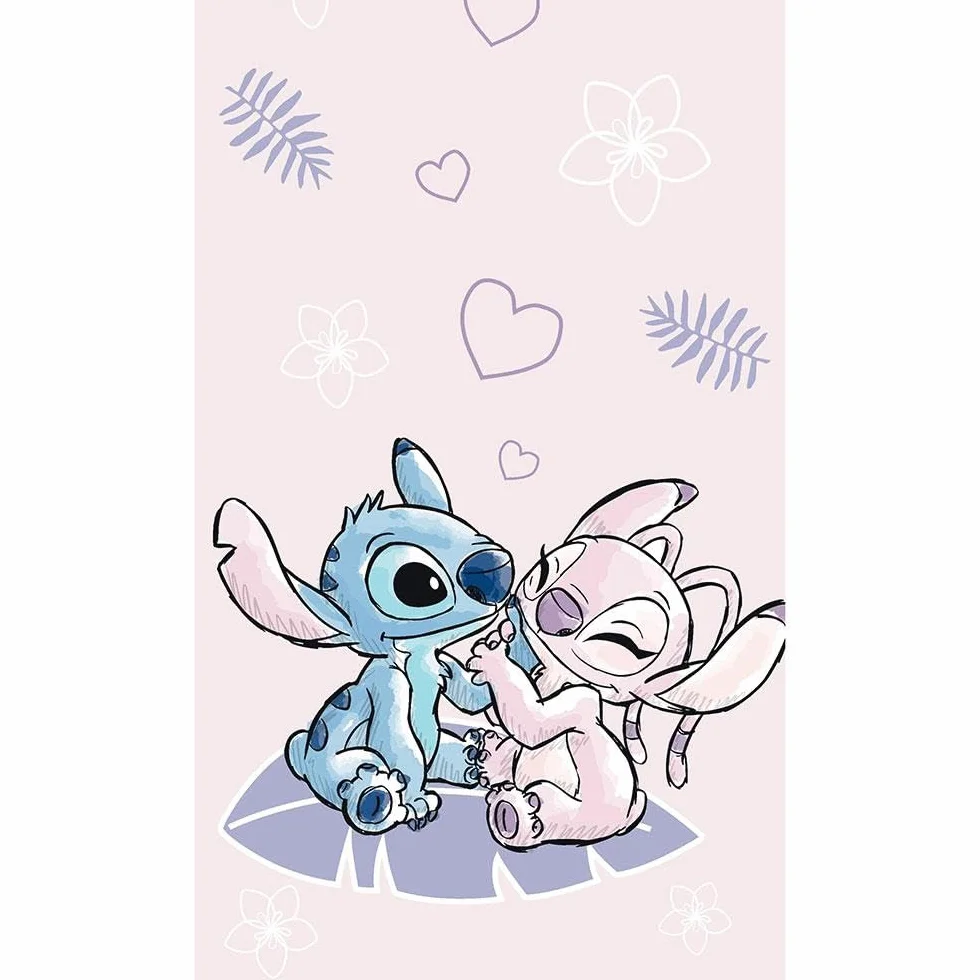 Jerry Fabrics Disney Lilo i Stitch ręcznik dla dzieci, różowy