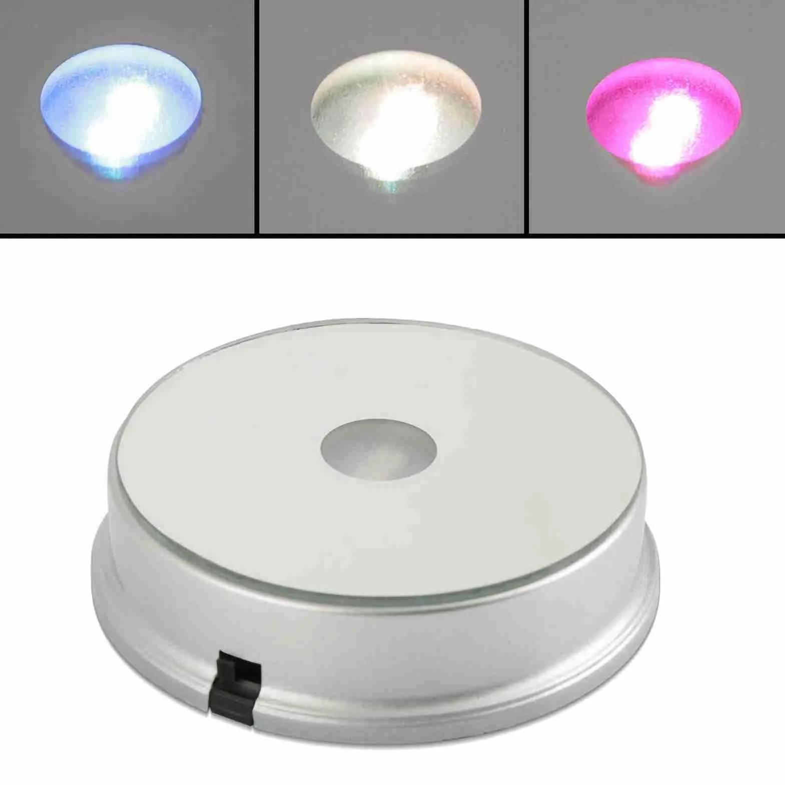 Podstawa Oświetleniowa LED Podświetlany Stojak na kryształową kulę Szklana Sztuka Kubek RGB Wielokolorowe Oświetlenie Okrągły USB Zasilany