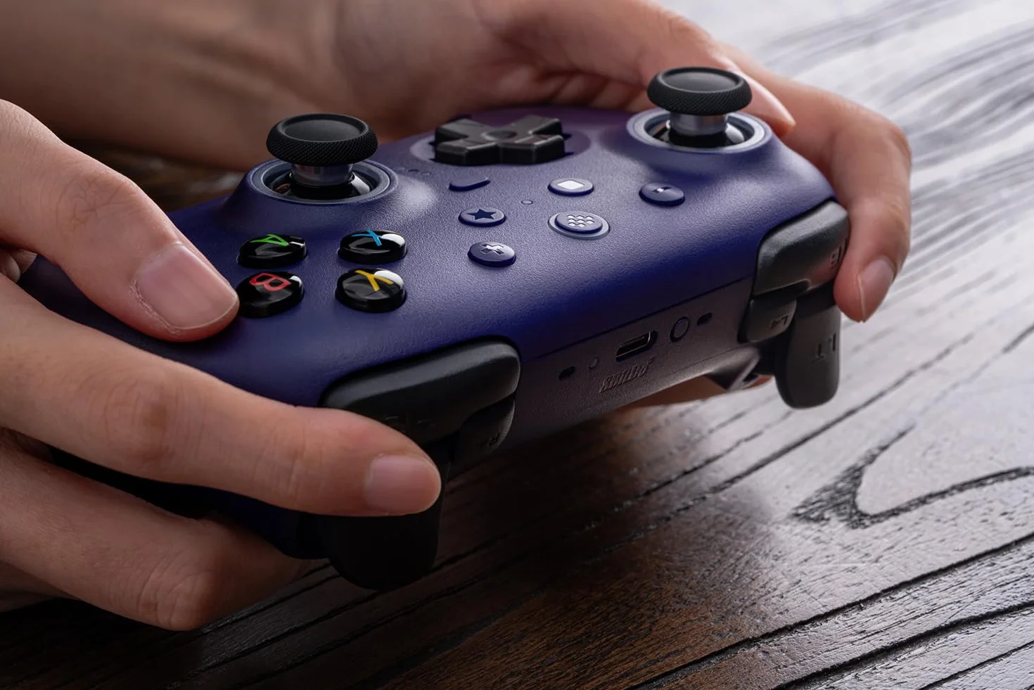 8BitDo Ultimate 2 Wireless Controller for Windows PC, Apple, Steam & Android, Gaming Controller with TMR Joysticks, Hall/Tactile Triggers, Motion Control, RGB Fire Ring, 1000Hz Polling Rate, Purple