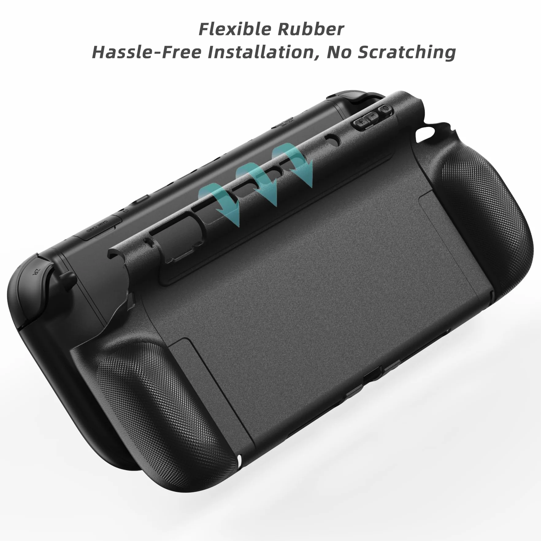 PlayVital Etui Ochronne Grip Tpu do Switch 2 Akcesoria,Ochronny Pokrowiec do Switch 2 Joycon z Nakładkami Joystick – Czarne