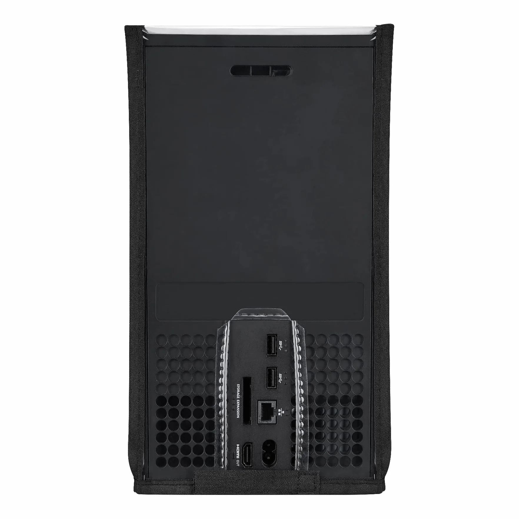 PlayVital Osłona Przeciwpyłowa do Xbox Series X Konsoli,Miękka Podszewka Pokrowiec przeciwpyłowy do Xbox Series X Console,Wodoodporny Pokrowiec Ochronny do Xbox Series X-Przezroczysty