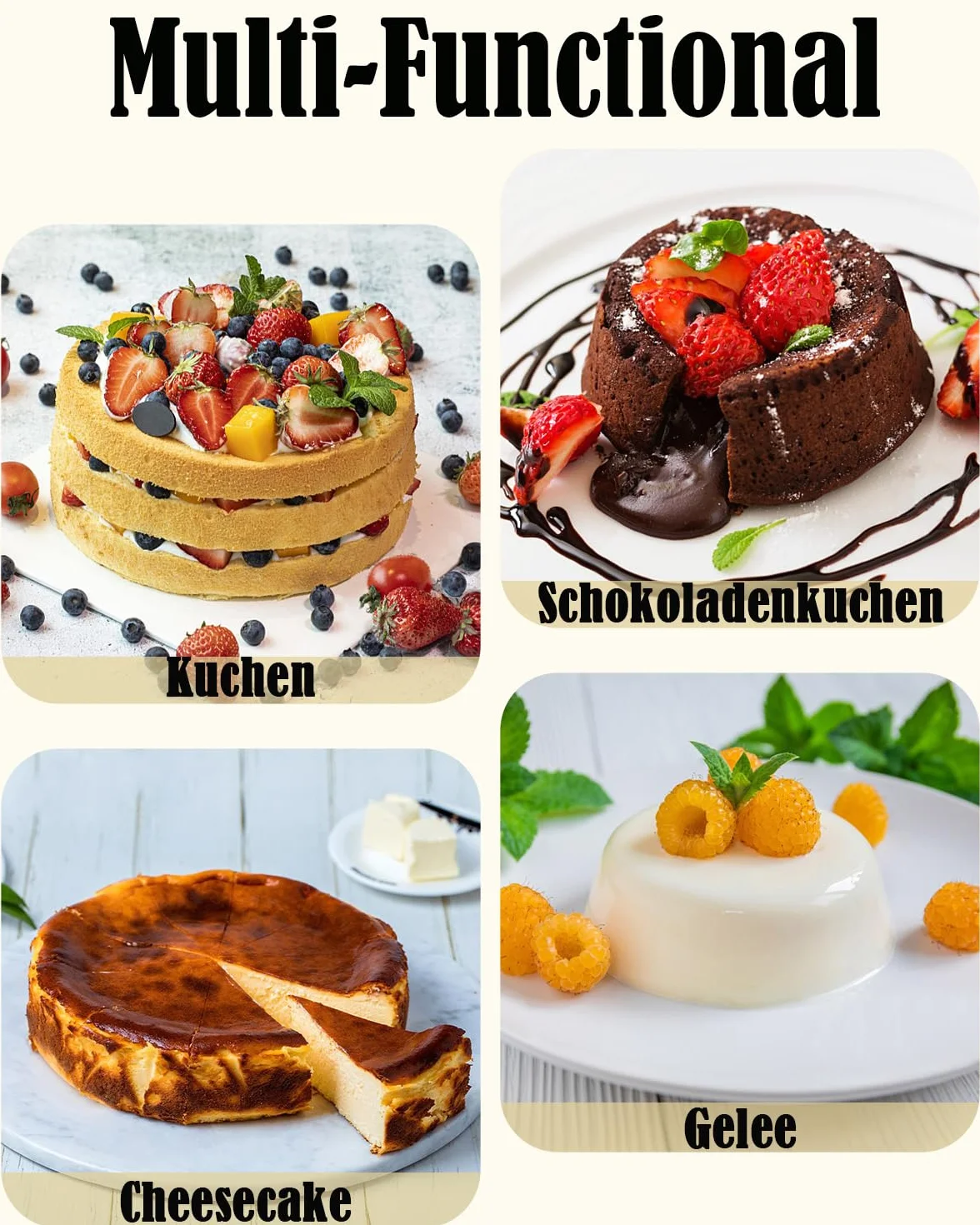 Zestaw 3-częściowy silikonowych form do pieczenia 10+15+20 cm nieprzywierający BPA