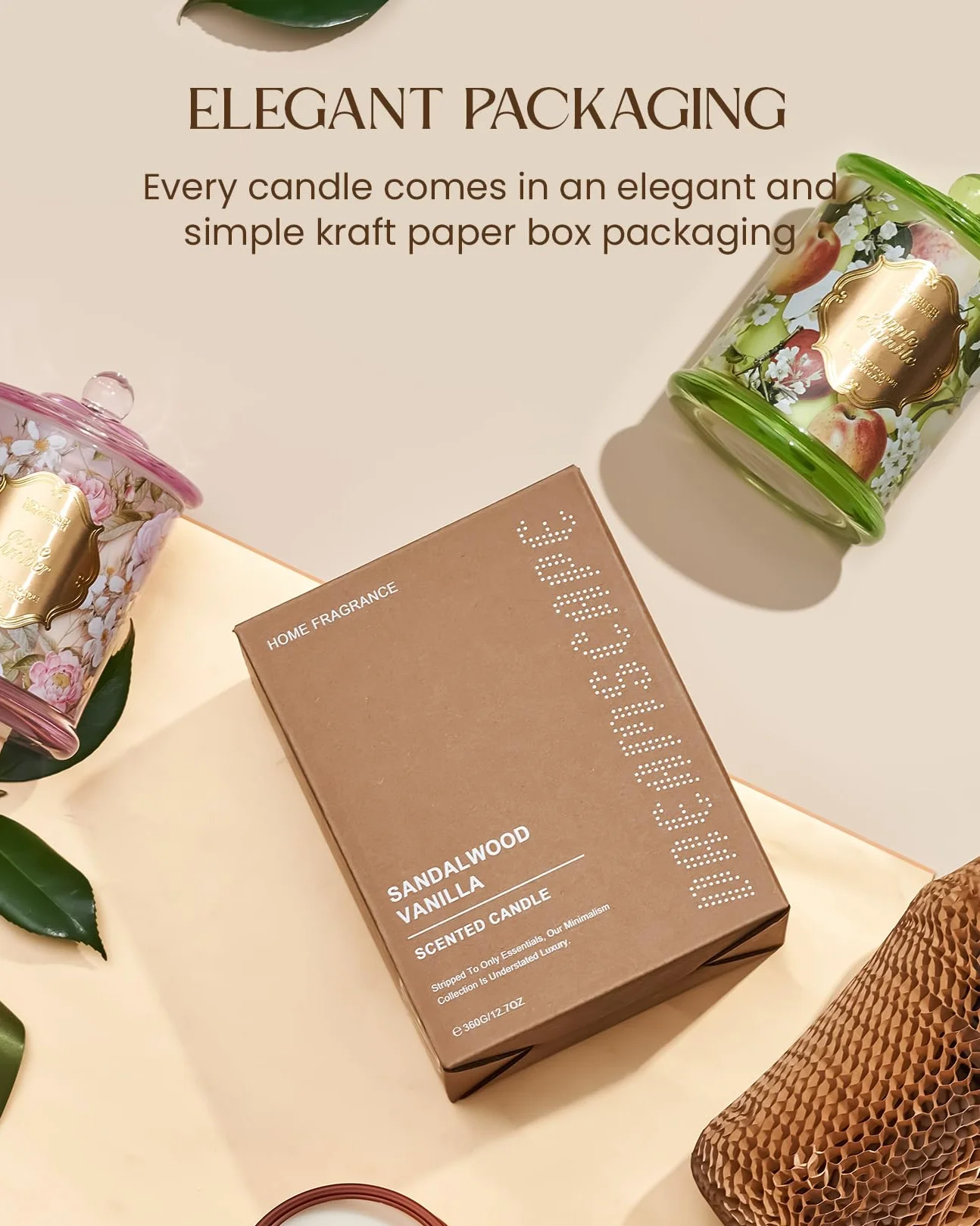 M&SENSE świeca zapachowa sojowa Peony Blush 360g 75h