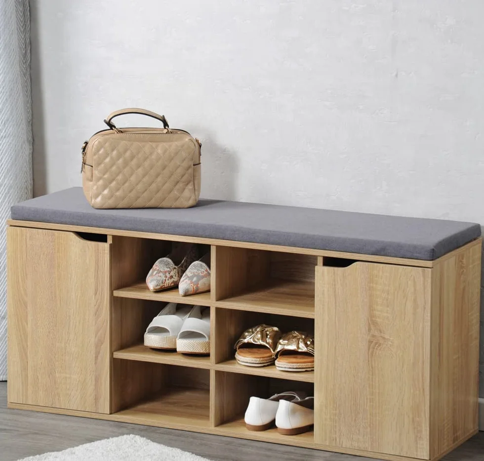 Kesper Szafka na buty z poduszką do siedzenia płyta pilśniowa 103,5x48x29,5 cm naturalny dąb sonoma