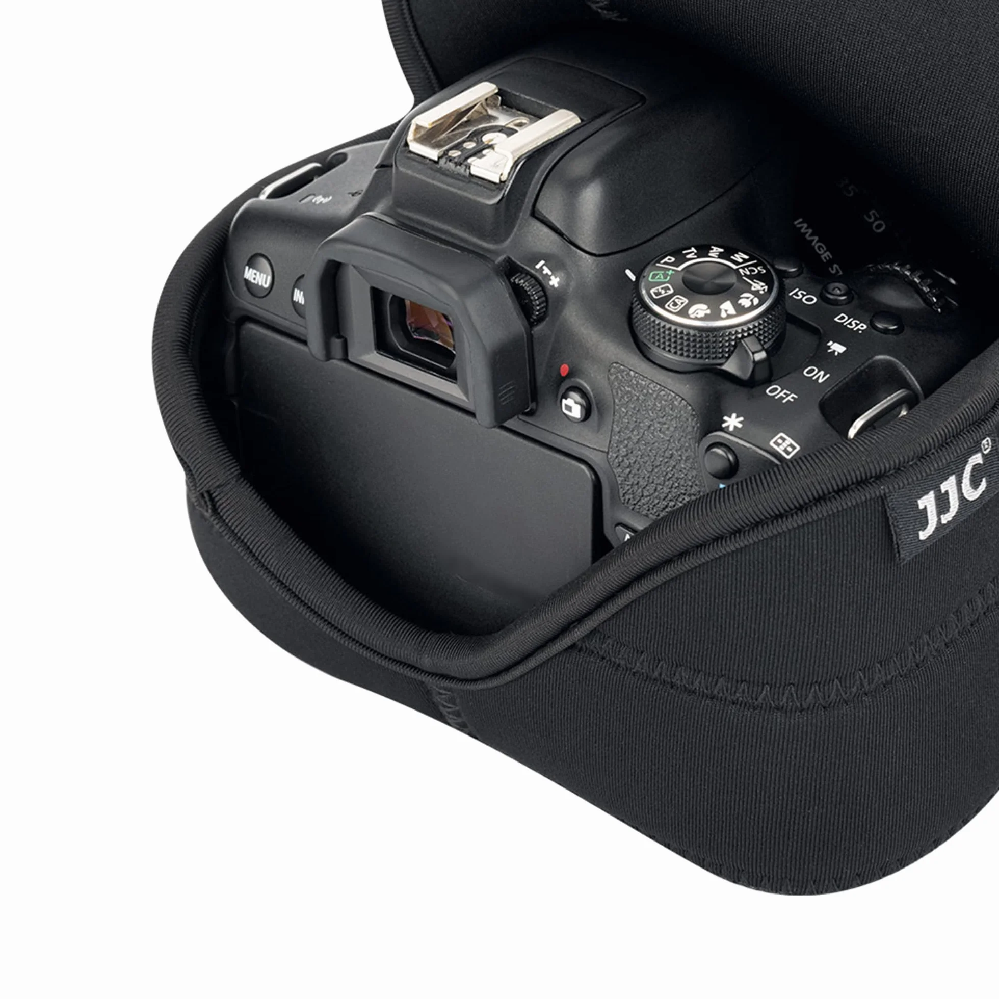 JJC Ultralekka torba na aparat DSLR do Canon EOS 77D 80D 760D 750D 700D 60D Sony A1 A7S III Nikon D7500 7200 D7100 D5600 D5500 D5300 z obiektywem do 5,8 x 4,4 x 7,4 (czarne)