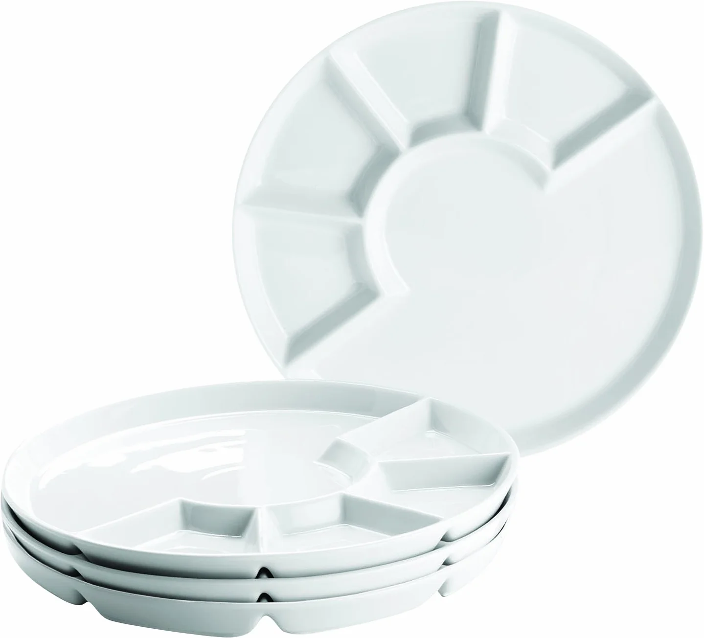 Mäser Talerz do fondue 24 cm zestaw 4 porcelanowych