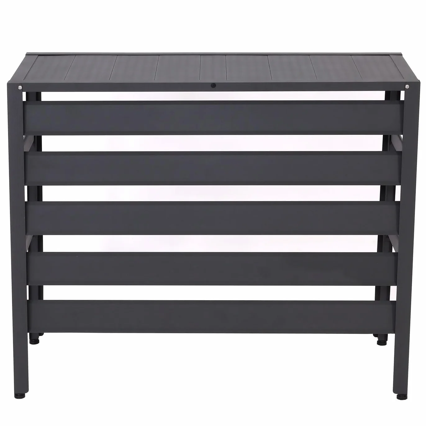 Mendler Aluminiowa osłona do klimatyzacji/pompy ciepła HWC-K59, osłona kratka ochronna, regał na rośliny, metal, 73 x 90 x 38 cm, kolor szary