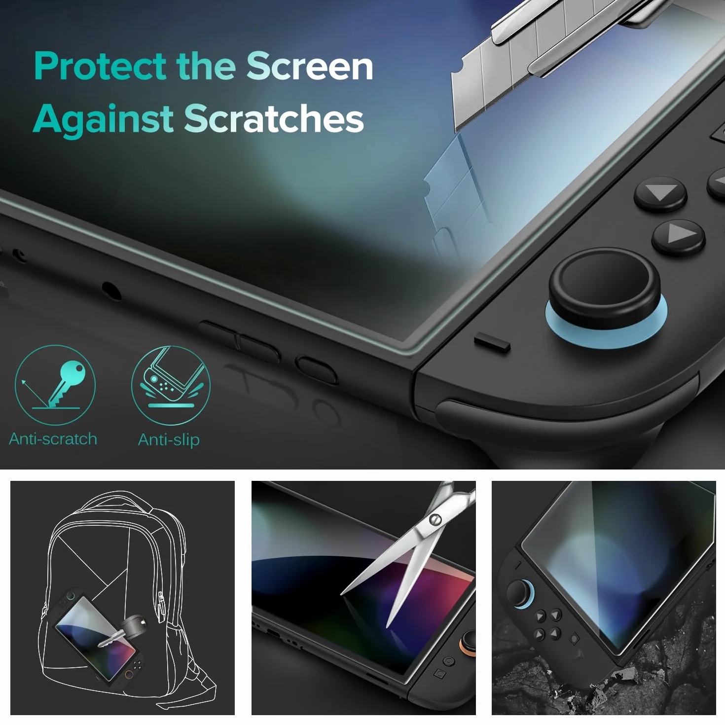 iVoler 4 szt. szkło hartowane do Nintendo Switch 2 (2025). Szybki montaż w 30s dzięki ramce pozycjonującej, twardość 9H, HD-Klar, odporne na zarysowania i bąbelki