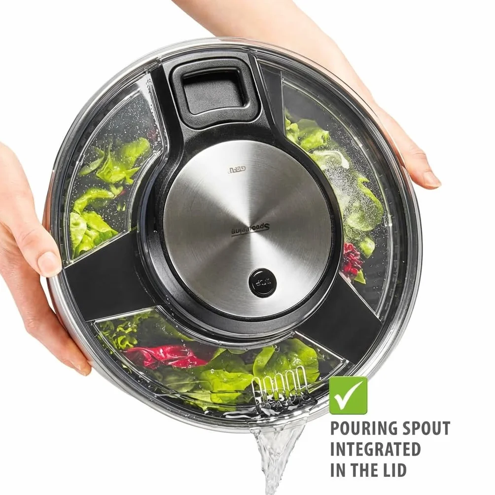Gefu 28160 Speedwing Salad Spinner, plastik, srebrny