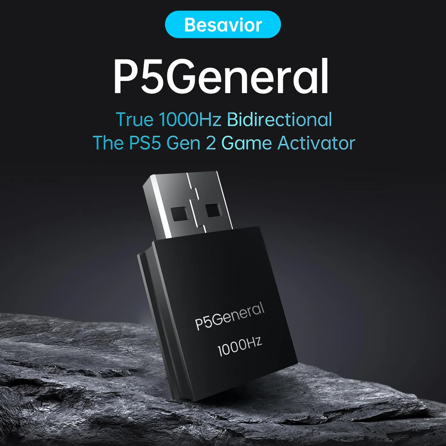 Besavior P5 Adapter kompatybilny z PS5/Slim/PRO obsługuje HITBOX, XIM Matrix, ReaSnow S1, Raspberry Pi | Plug-and-Play 1000 Hz do gier na PS5 - czarny