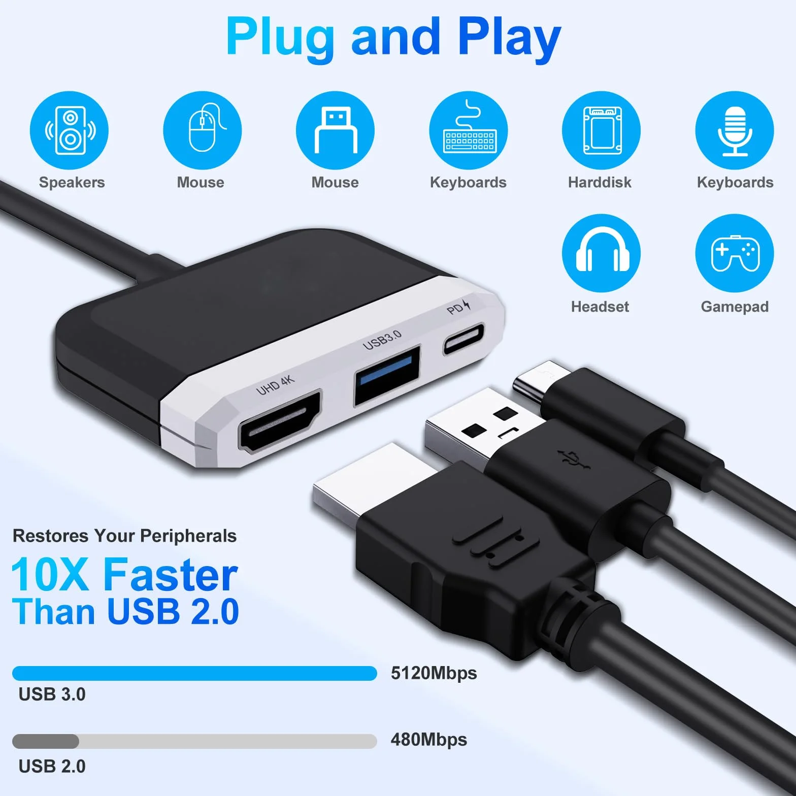 Stacja dokująca USB C typu c do Nintendo Switch 2 / Switch OLED Dock (czarna)