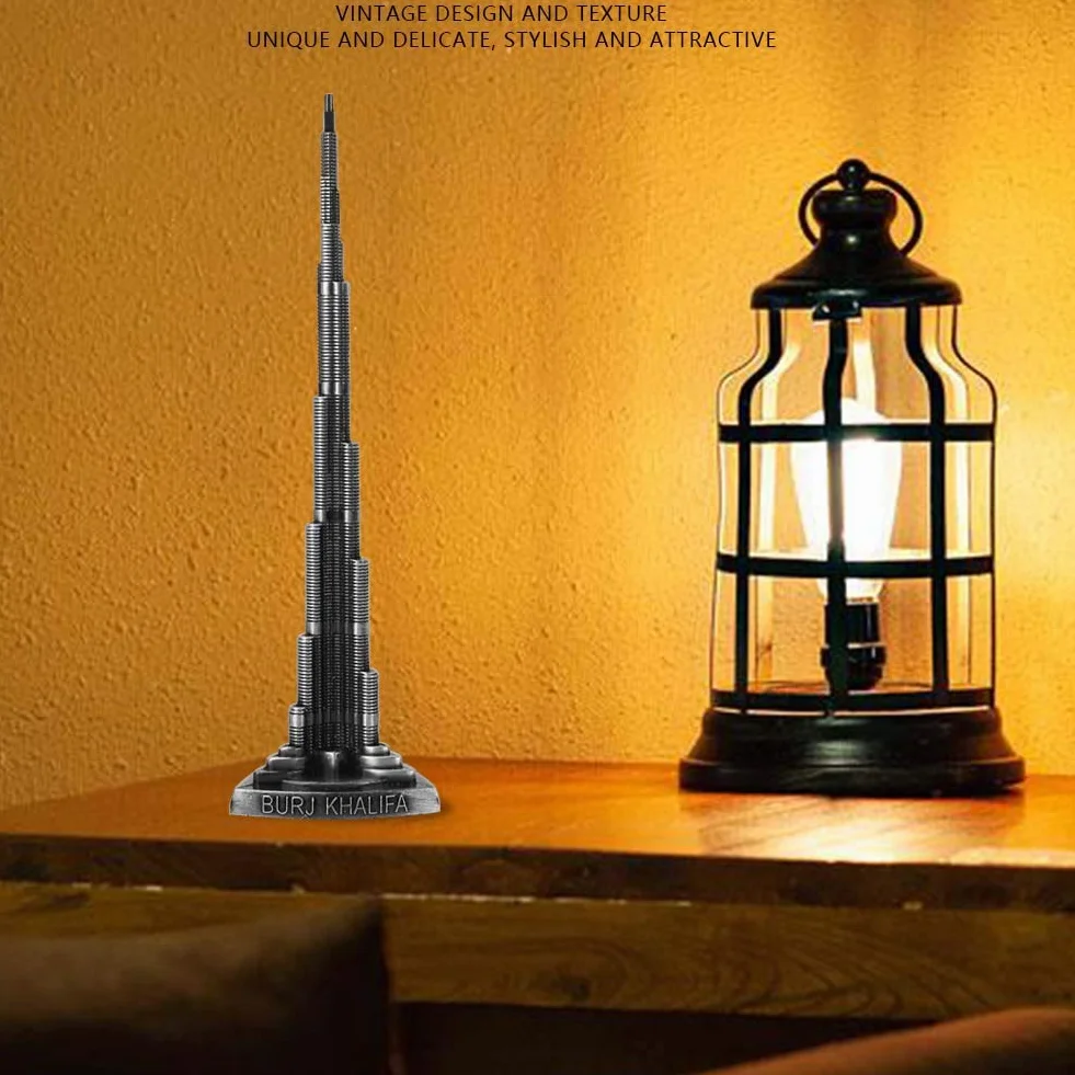 Burj Khalifa Tower Model Dubai Tower Model Miniaturowy Ornament Model ze Stopu Kreatywne Modelowanie Dekoracje Biurowe