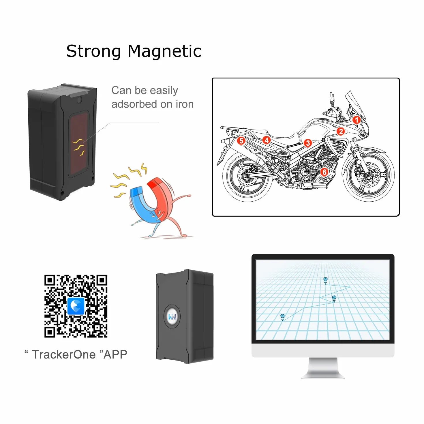 WanWayTech GPS Tracker,Real Time Tracking, Asset GPS Tracker,Rechargeable 6000mAh Battery Tracking for Car Rental, Loan Vehicles, Fleet Management Industries