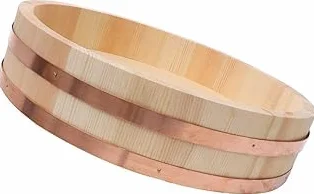 Hangiri Japanese Biała drewniana miska do sushi 60 cm