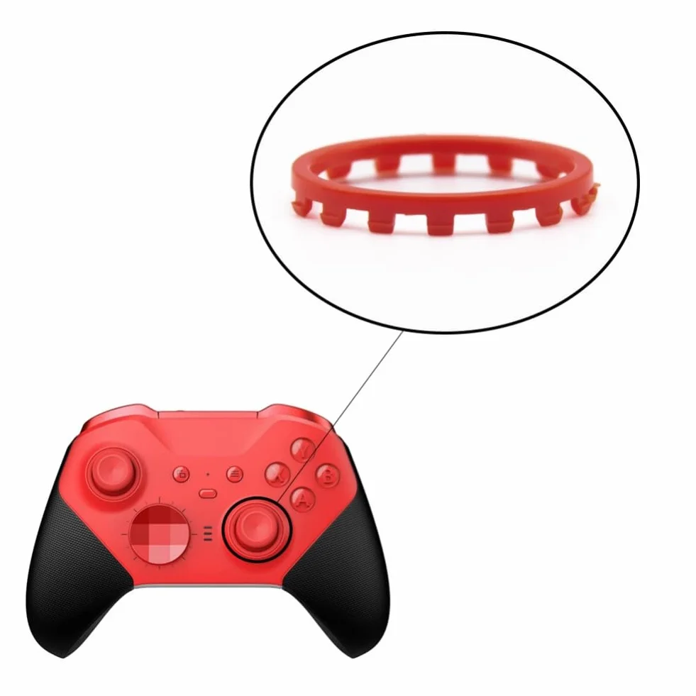 Zestaw Pełnej Obudowy dla Xbox Elite Controller Series 2 - Core, Wymienna Obudowa Zawiera Skorupa Pokrywę Ramka Środkowa Przyciski ABXY LT RT Zderzak LB RB Akcesoria Narzędzia, Czerwony