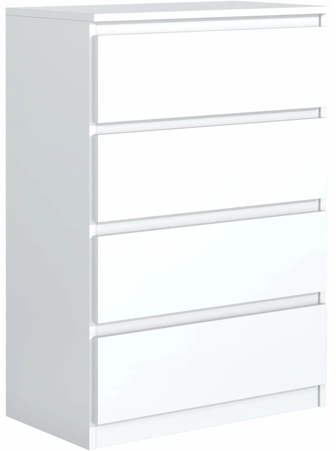 meble masztalerz Komoda Biała 70 cm Matowa z 4 szufladami - 70x102x39 cm - Komoda do salonu, sypialni - Szafka z szufladami - Komoda z szufladami