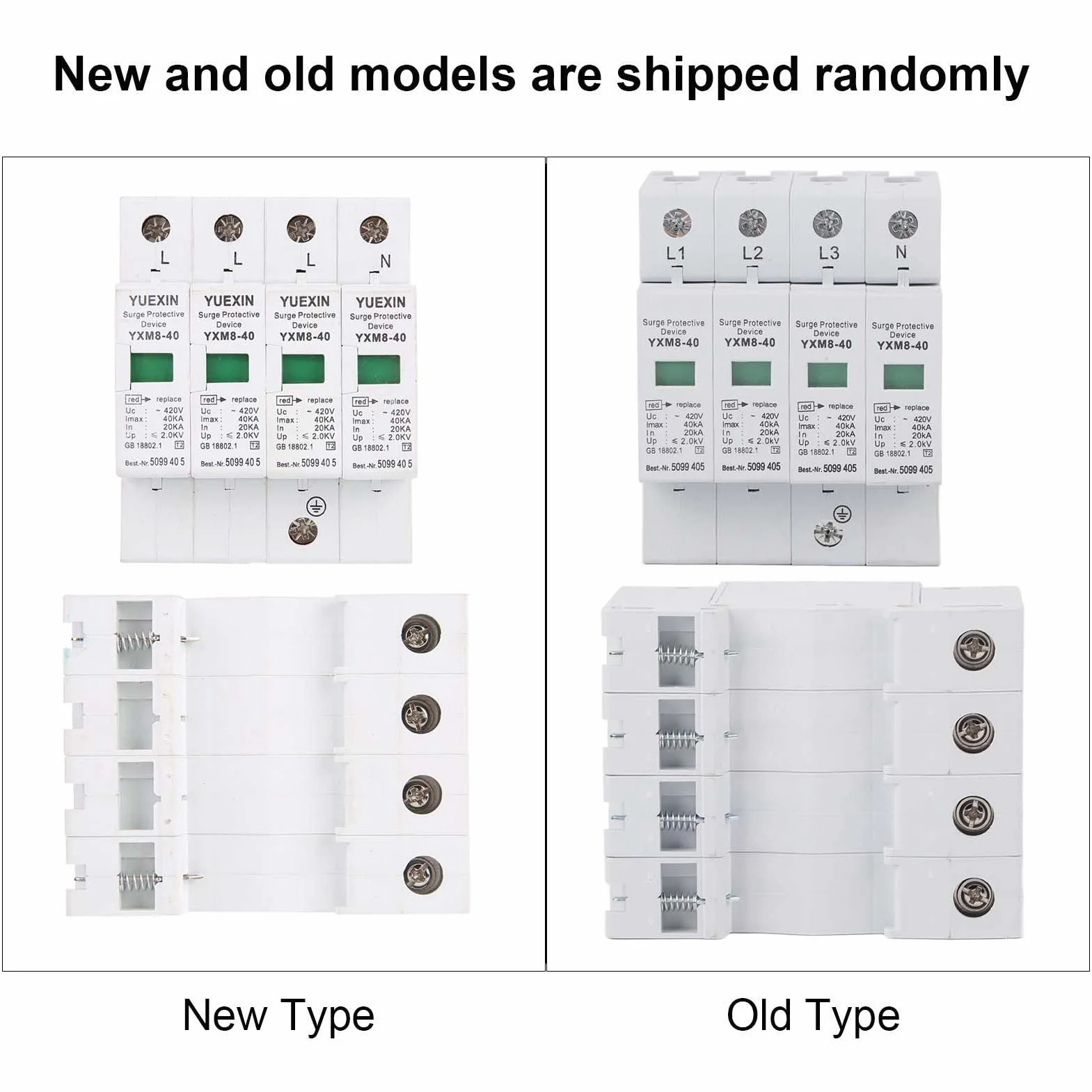 Domowa ochrona przeciwprzepięciowa odgromnik 4P 40KA DIN Rail AC urządzenie odgromowe niskiego napięcia do ochrony przed piorunami