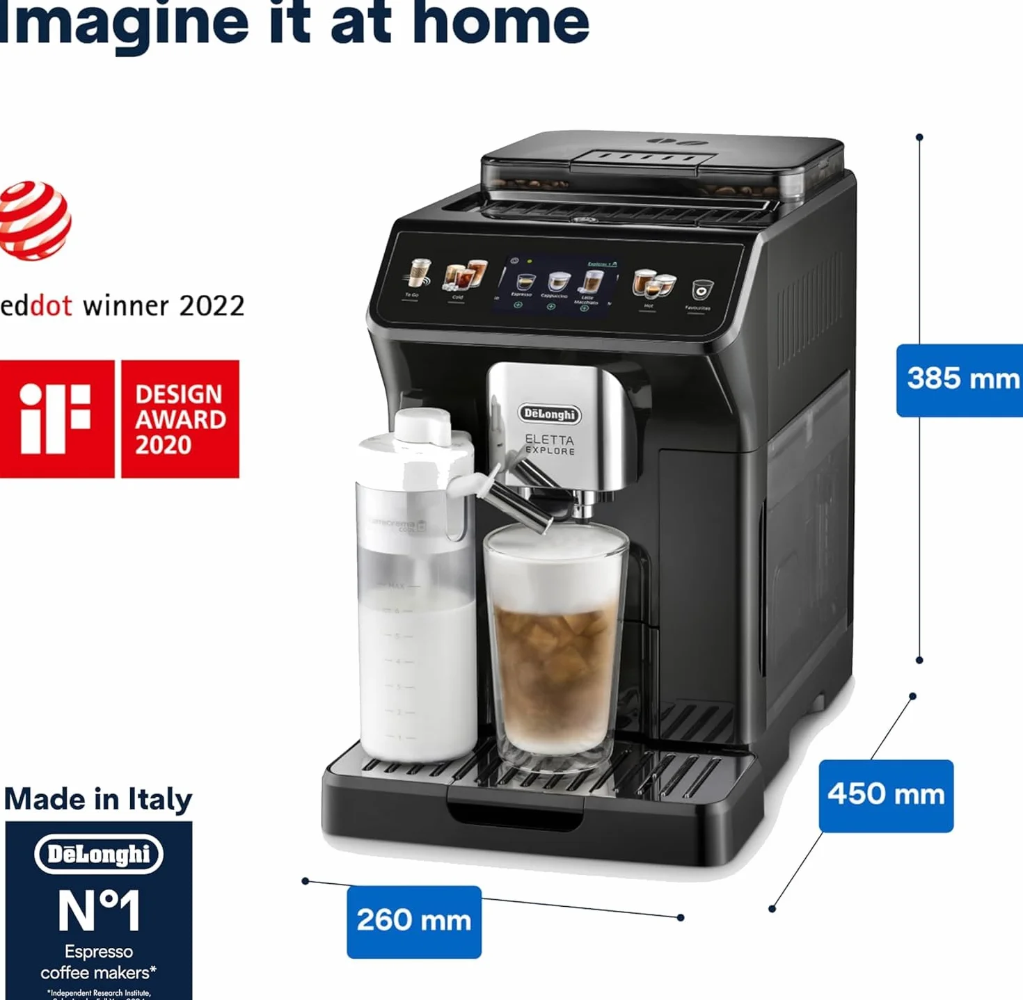 De'Longhi Eletta Explore Machine à Expresso Automatique 1,8 l