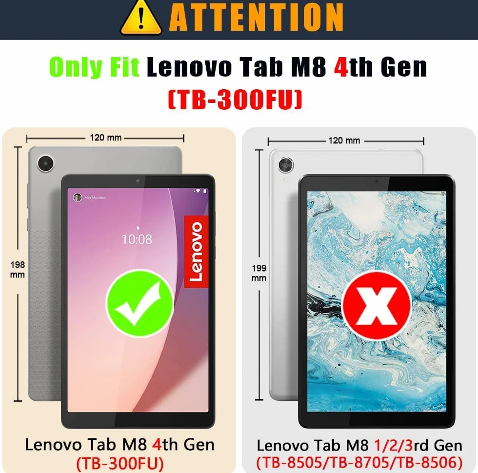 Etui do Lenovo Tab M8 4. generacji 8 cali tablet etui ochronne z rysikiem Stylus - ultra cienkie etui z funkcją stojaka Flip Cover skóra PU Lenovo Tab M8 4. generacji 8 cali TB-300FU etui (zielone)