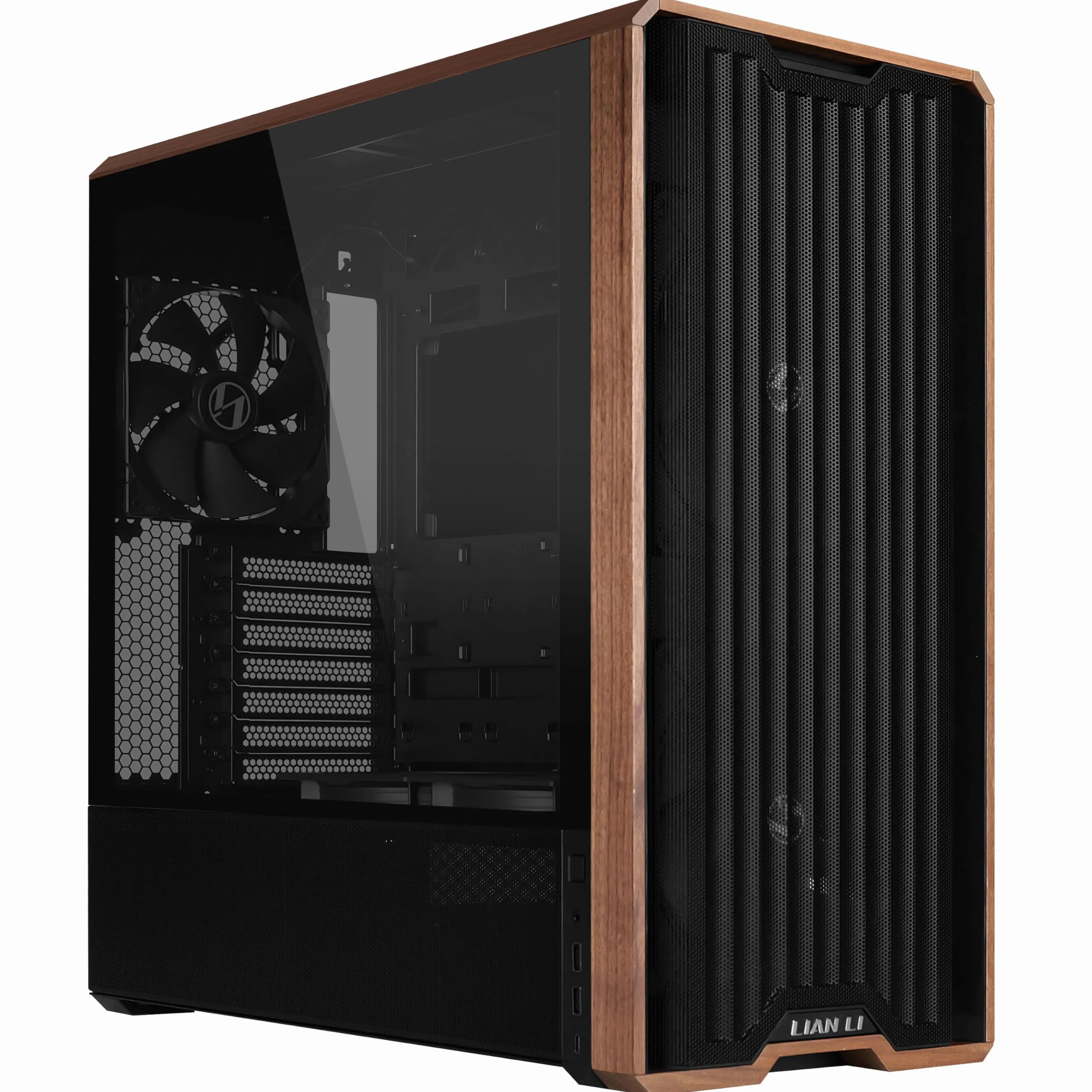 Lian Li LANCOOL 217 - Szafka komputerowa Mid-Tower/Gaming Cabinet - Czarny | Kompatybilny z ATX/Micro-ATX/Mini-ITX | 5 wstępnie zainstalowanych wentylatorów - G99.LAN217X.in