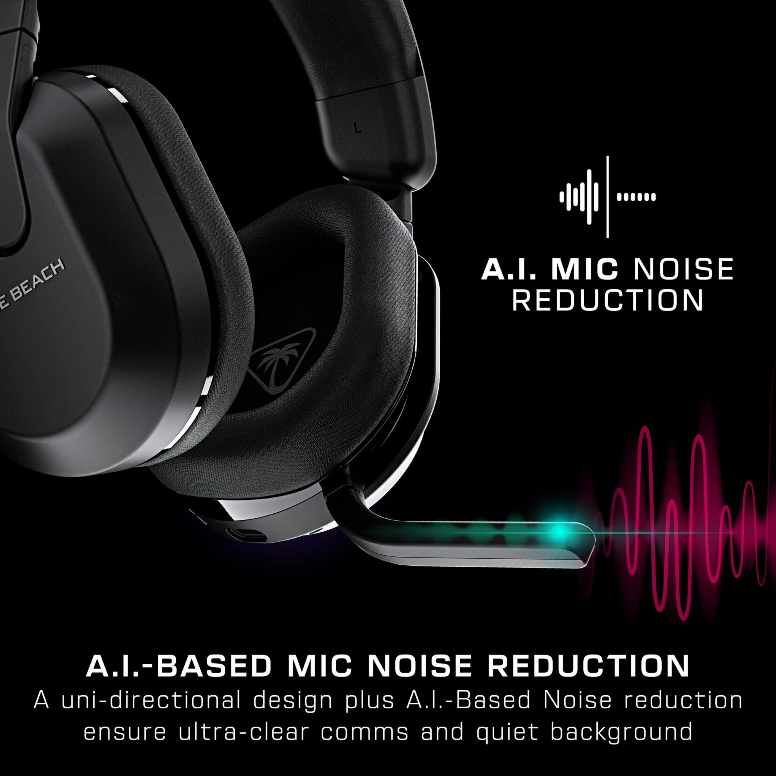 Turtle Beach Stealth 600 Czarny PC Bezprzewodowe Słuchawki Gamingowe w/ 80hr Bateria, Przetworniki 50mm & Bluetooth na PC, PS5, PS4, Nintendo Switch and Mobile