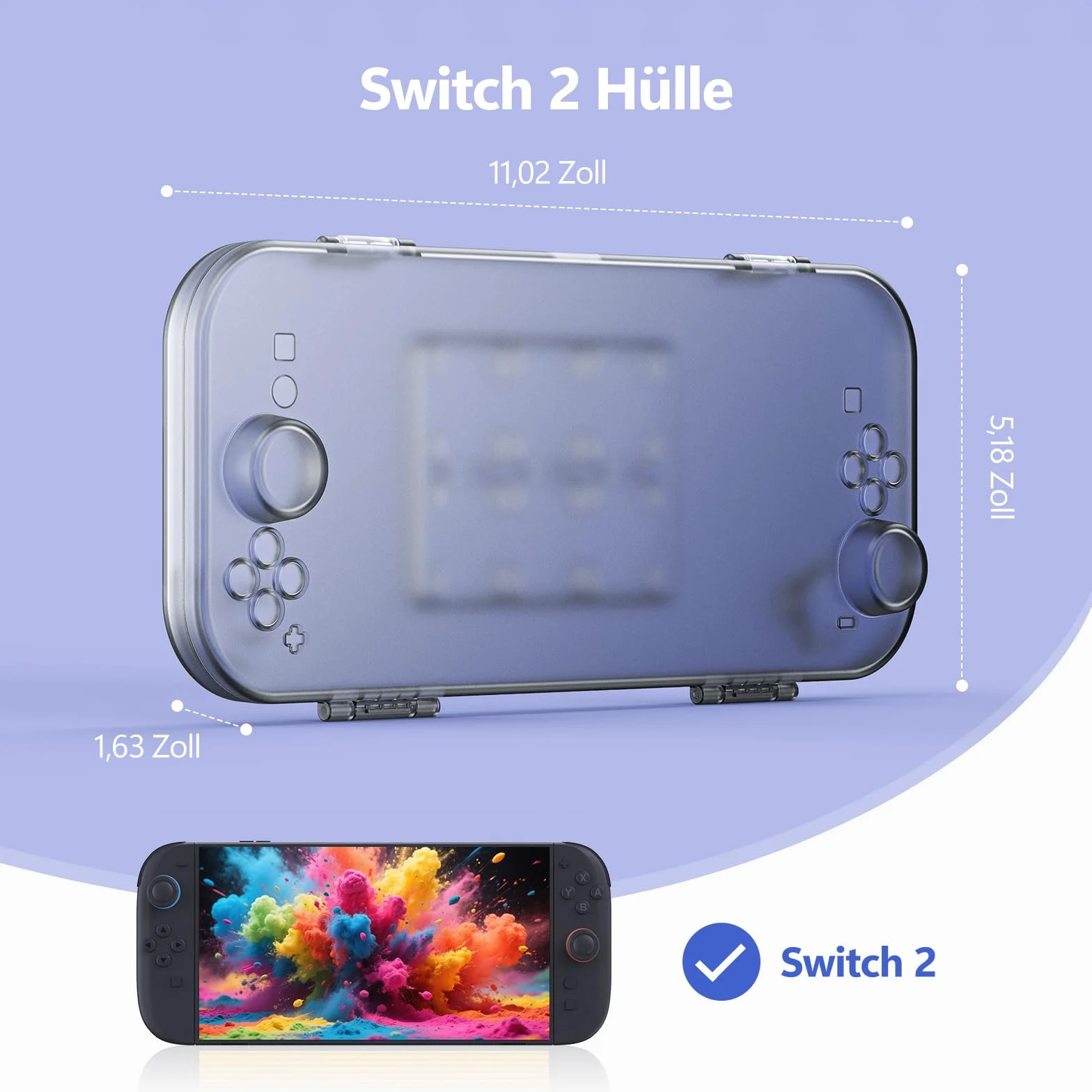 GagaKing Etui na Switch 2, Portable Protective Hard Shell etui ochronne z miejscem na 6 gier, Slim Case do konsoli Switch 2 akcesoria