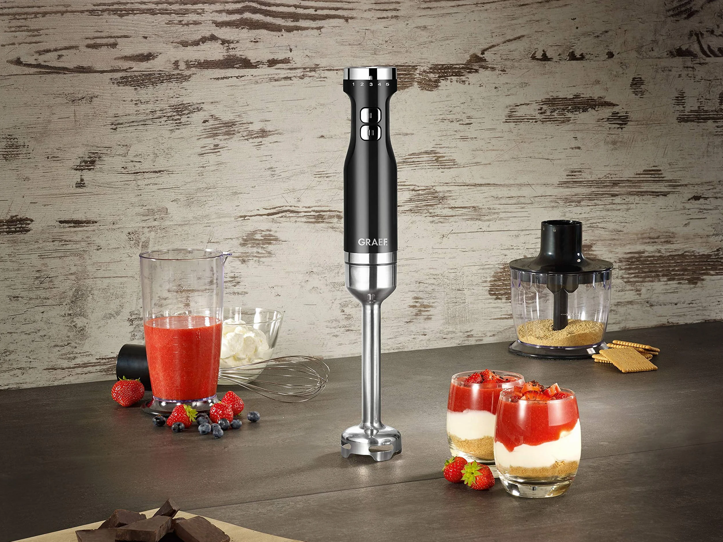 Graef HB501EU Blender Ręczny 800 W Turbo Biały