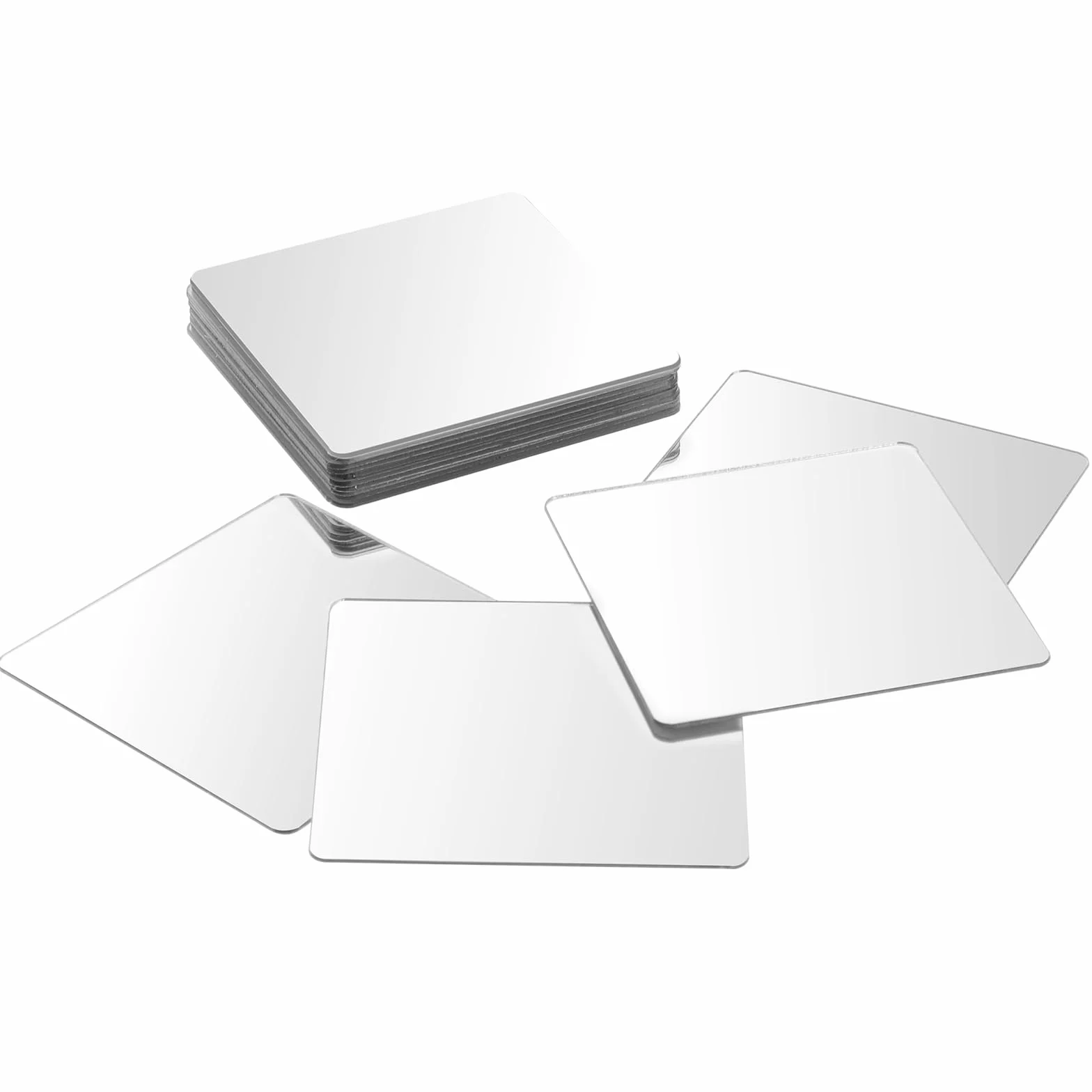 20 sztuk samoprzylepnych płytek lustrzanych, samoprzylepnych, mini kwadratowych, akrylowych, 6,5 x 5 cm, naklejki ścienne na ścianę, stół, projekty dla majsterkowiczów