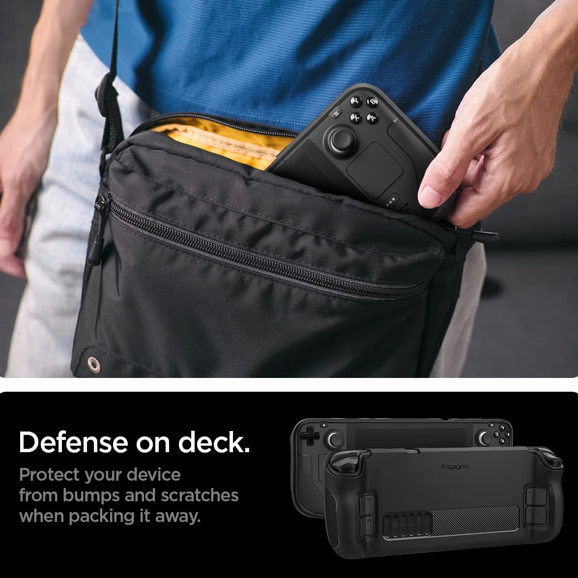 Spigen Etui Pancerne Kompatybilne z Steam Deck LCD (2022) / Steam Deck OLED (2023) - Czarny Matowy