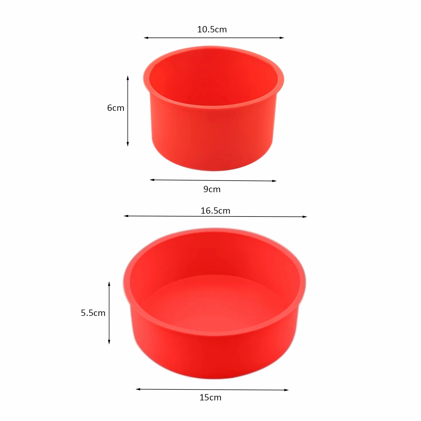 Silikonowe foremki do ciast okrągłe 10 cm 15 cm nieprzywierające do pieczenia