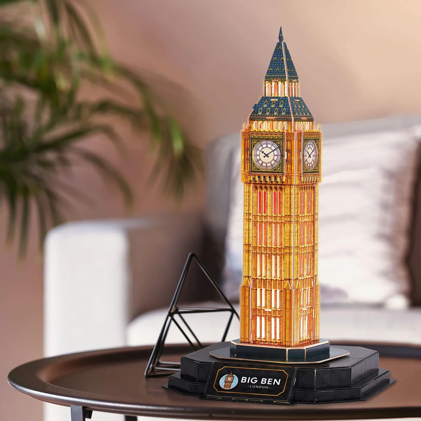 Puzzle 3D Big Ben LED 32 sztuki Prezent dla 8-letniego chłopca