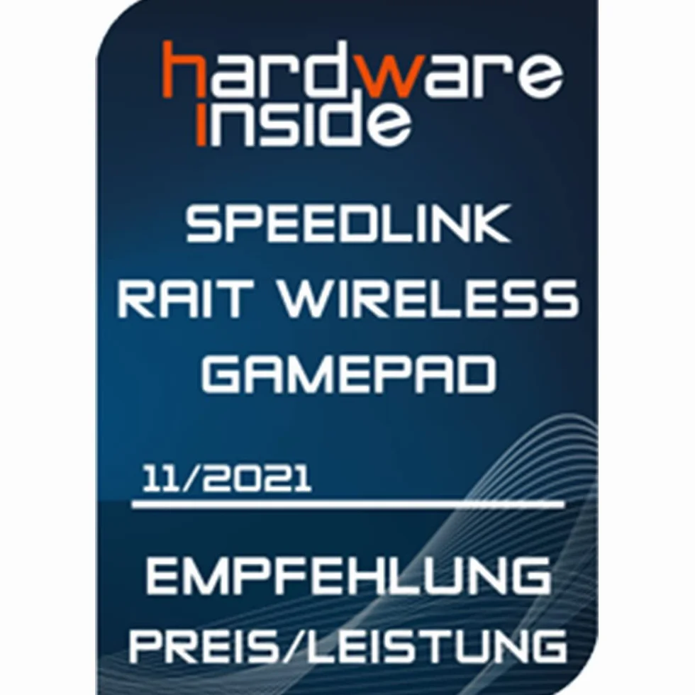 Speedlink RAIT Bezprzewodowy gamepad - Kompatybilność z DirectInput® i XInput, do PC/PS3/Switch/OLED, czarny