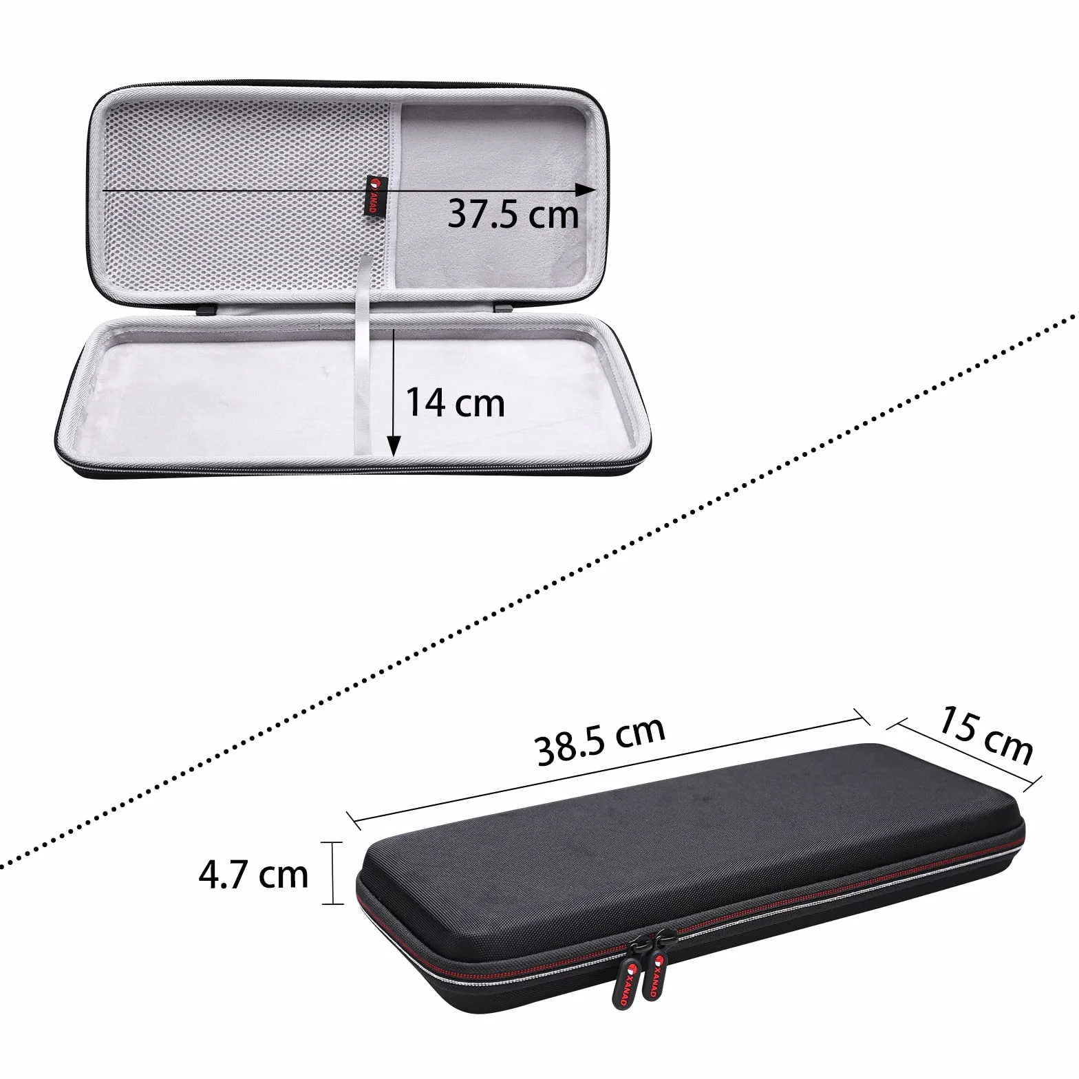 XANAD Etui do Logitech MX Keys Mini / K380 / K400 Plus bezprzewodowa klawiatura etui do biura, na spotkania, podróże służbowe i podróże