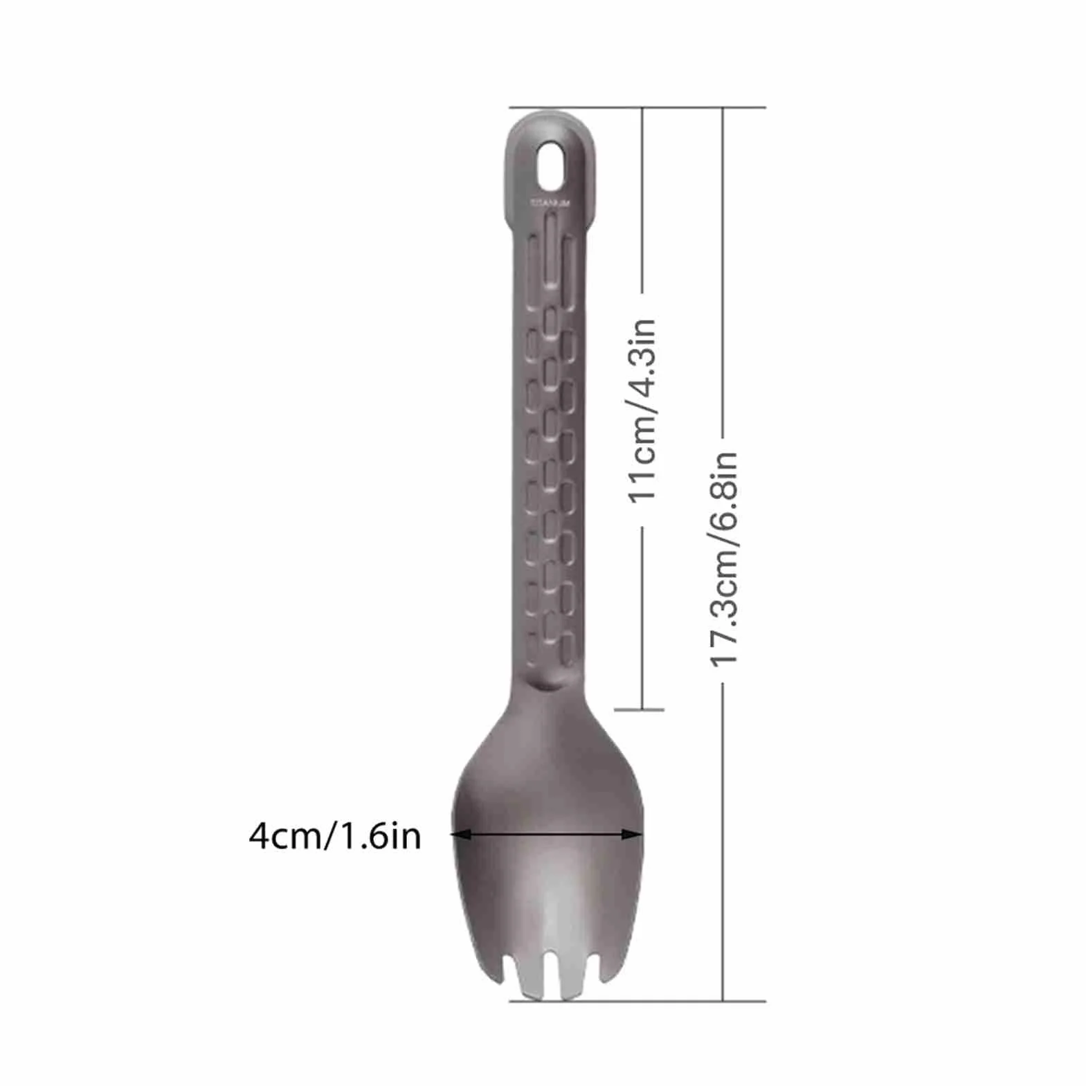 Łyżka Tytanu, Lekka i Odporna na korozję Spork do Domu, Biwakowania, Wędrówki, z Uchwytem dla Pikniku (Spork)