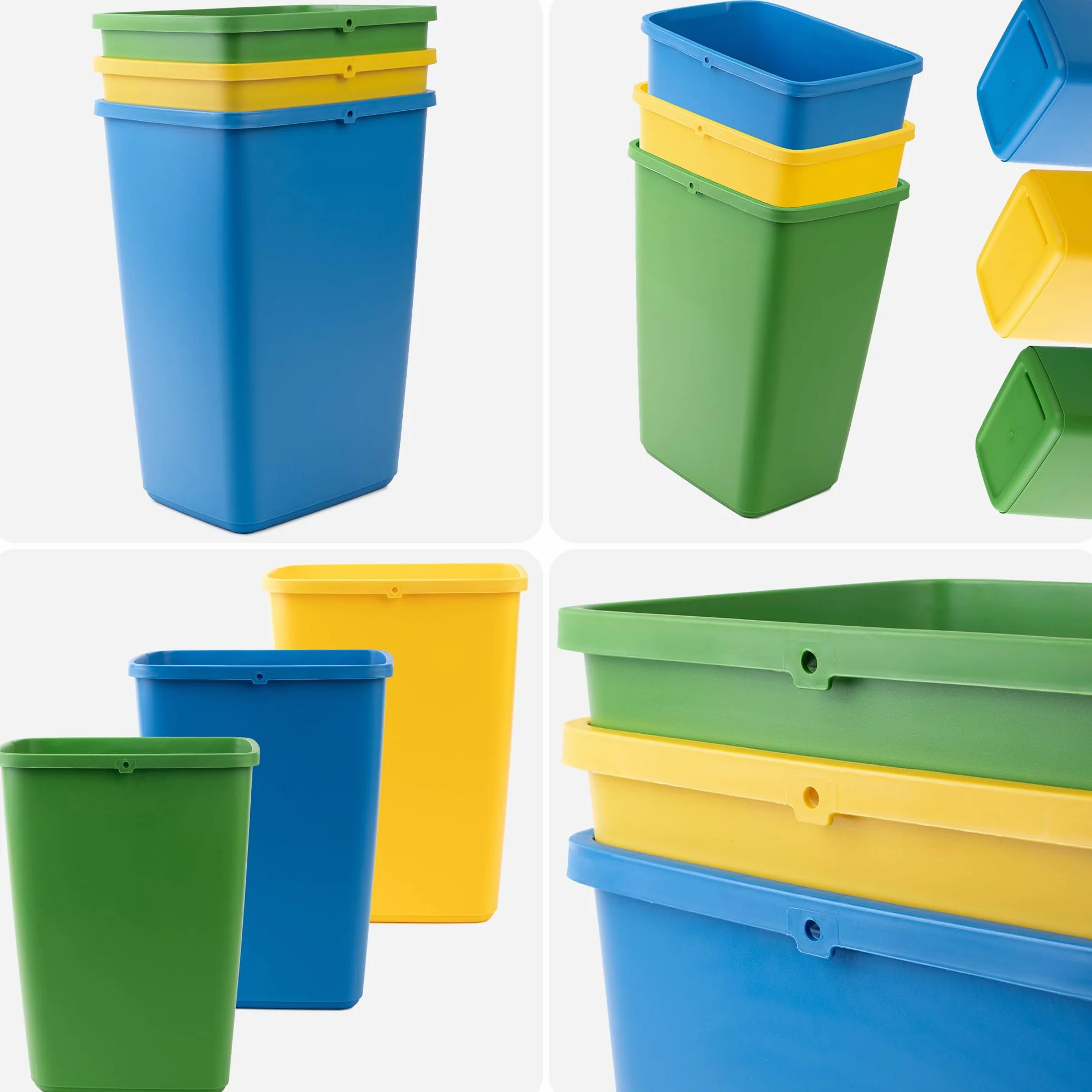 KADAX Sorter odpadów 3x12 l do segregacji szkła plastiku papieru