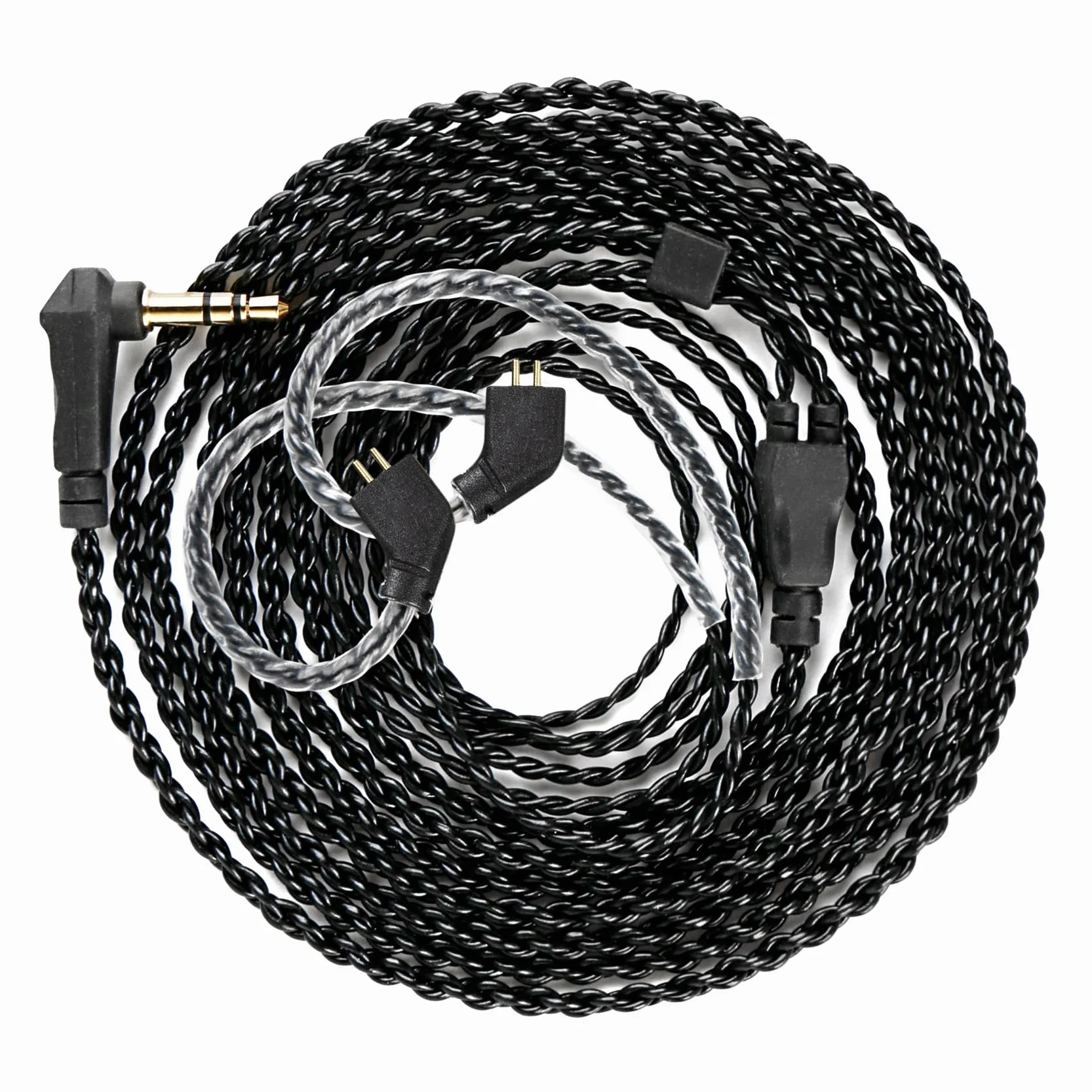 KBEAR Kabel IEM KS1, długość 2 m, CCZ C01 4N OFC, ulepszone zamienne kable douszne do CCZ Melody, DC01 PRO, MC02, DC02, DC03, NC01, KS2, Storm, 2 m, piny TFZ bez mikrofonu, czarny