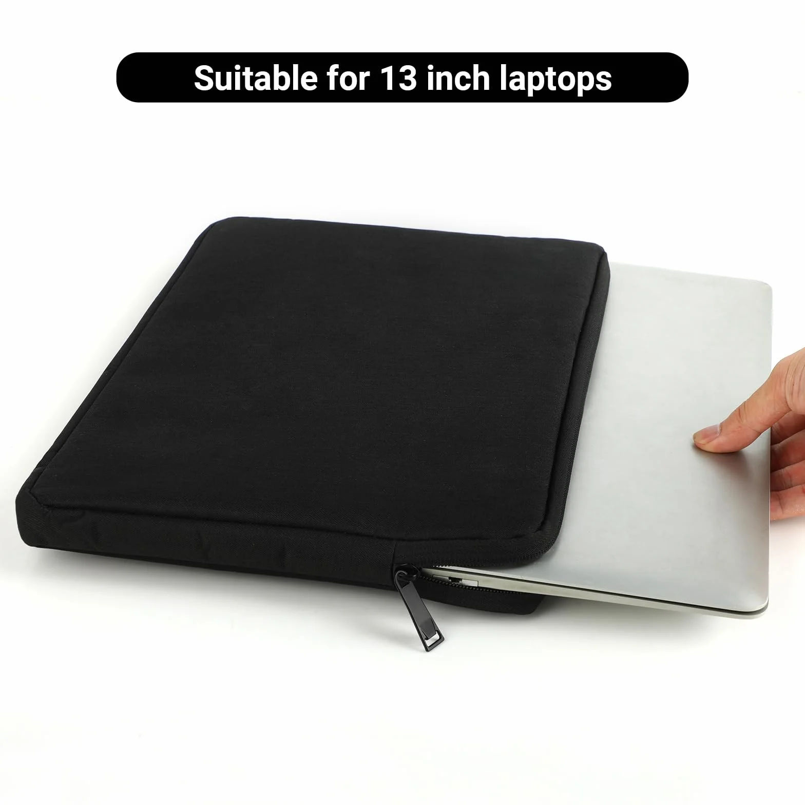 MacBook Air Etui - Torba na Laptopa 13 cali, Wodoodporna, Trwała Pokrowiec z Płótna, Ochrona Przed Zadrapaniami, Idealna do Podróży i Biura (13 cali) (Czarna)