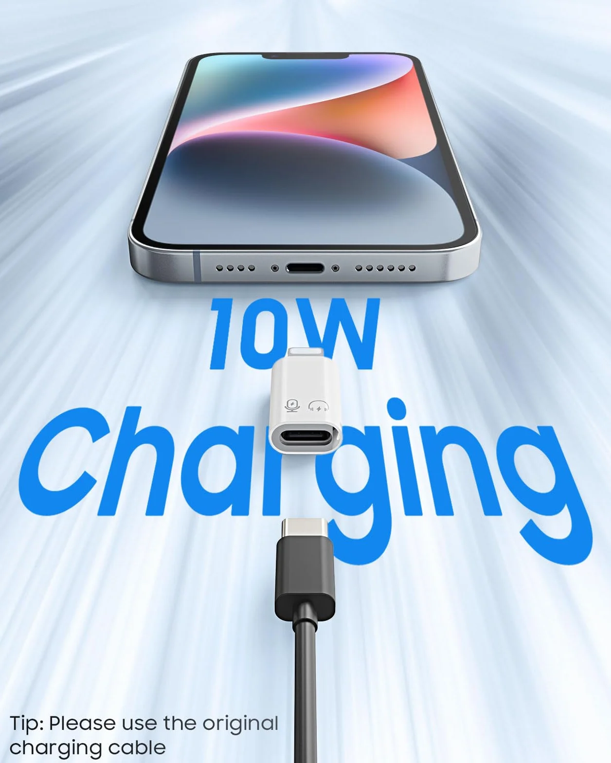 MoKo USB C Female to Lightning Male Adapter, Lightning Male to USB-A Female OTG Adapter Connector for i-Phone 14/13/12/11 Pro Max/iPad/iPod/AirPods, Support 10W Fast Charging/Data Transfer