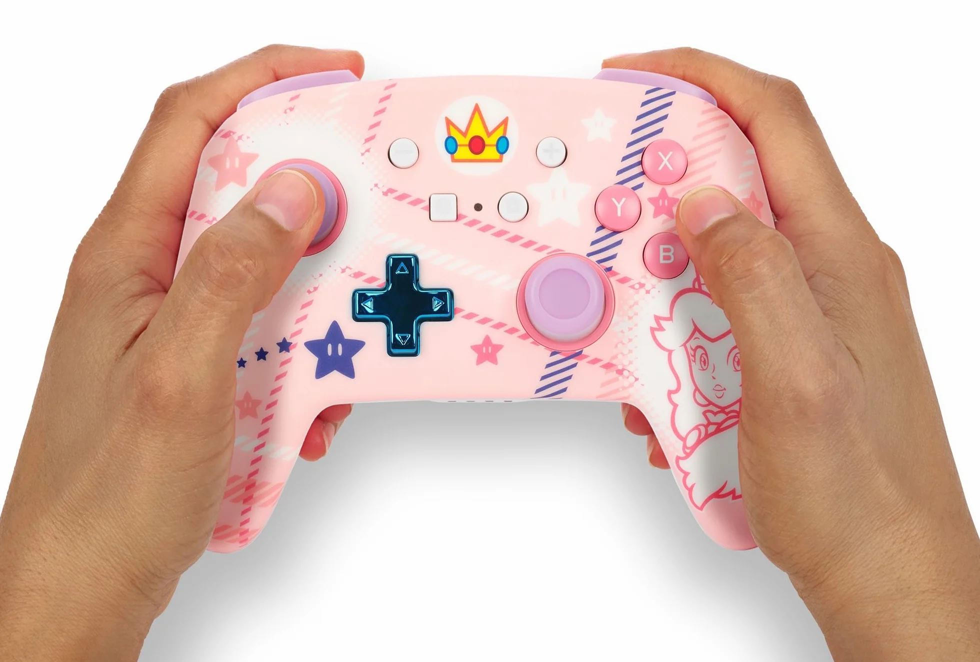 Ulepszony Kontroler Bezprzewodowy PowerA do Nintendo Switch - Szal Księżniczki Peach, Model OLED, Lite, Gamepad Bluetooth