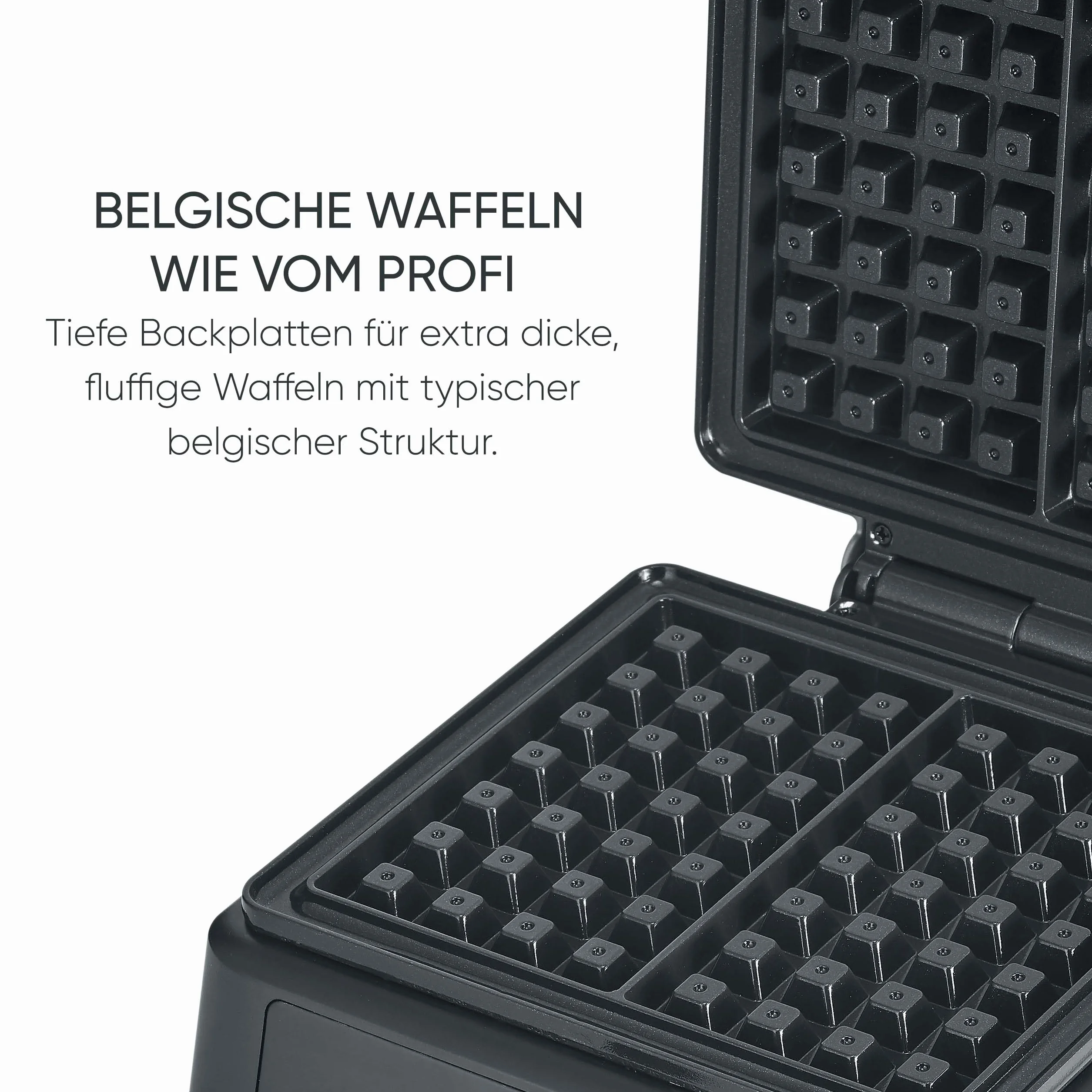 SEVERIN Gofrownica do gofrów belgijskich 1600 W ceramiczna bez PFAS czarna stal nierdzewna WA 2130