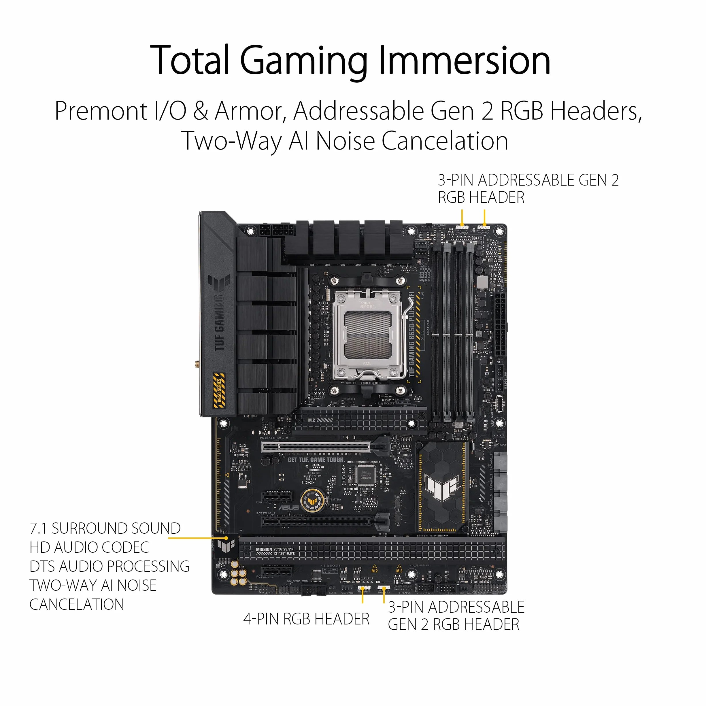 Asus Tuf Gaming B650-Plus 90MB1BZ0-M0EAY0 Płyta Główna, Wielokolorowy, ATX
