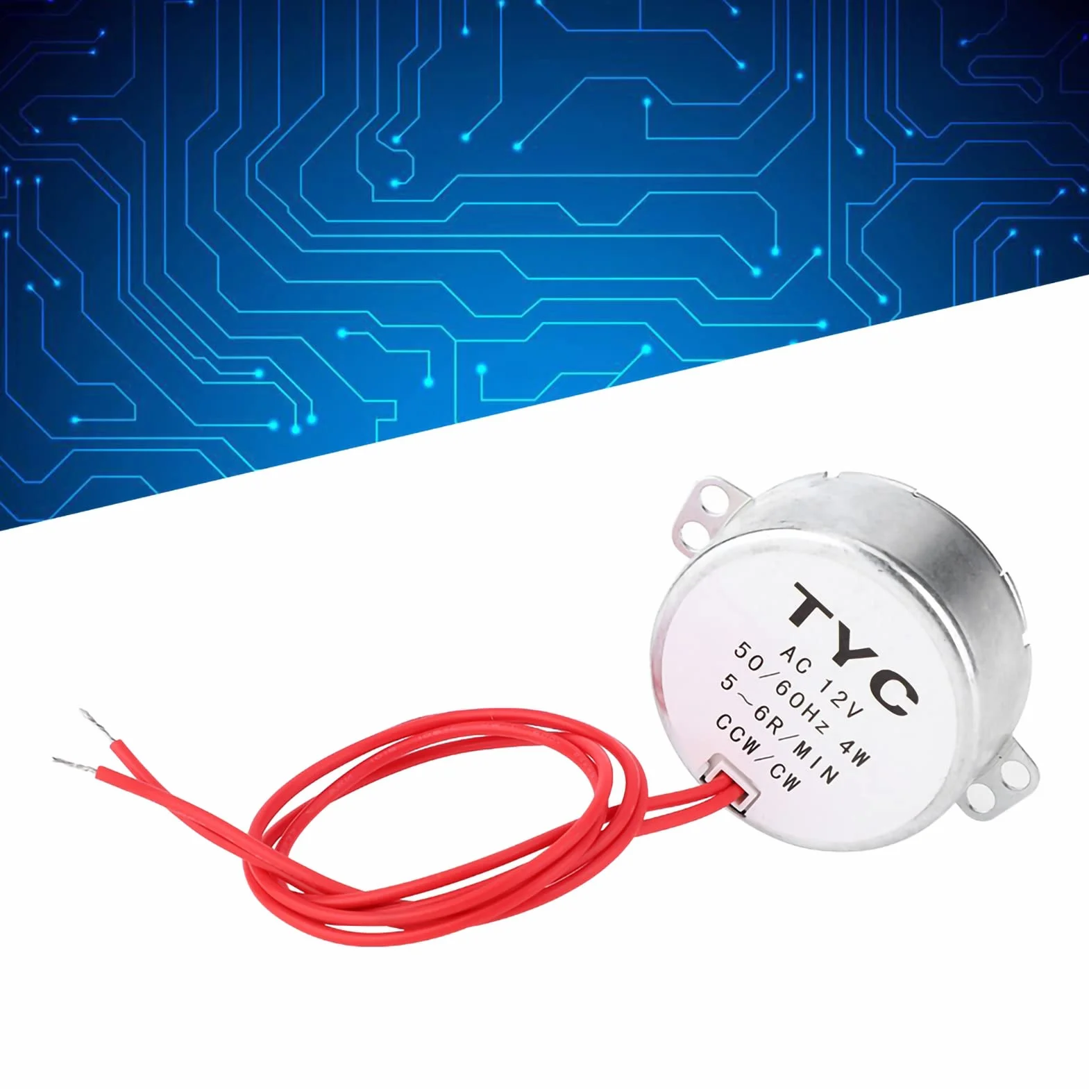 Silnik synchroniczny TYC30 prąd zmienny 12 V 4 W 5-6 obr./min CCW/CW z prowadnicą drutu