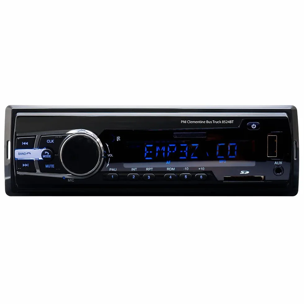 PNI Samochodowy Odtwarzacz MP3 z radiem 8524BT 4x45w 12V / 24V 1 DIN cu SD, USB, AUX, RCA SI Bluetooth 24 V